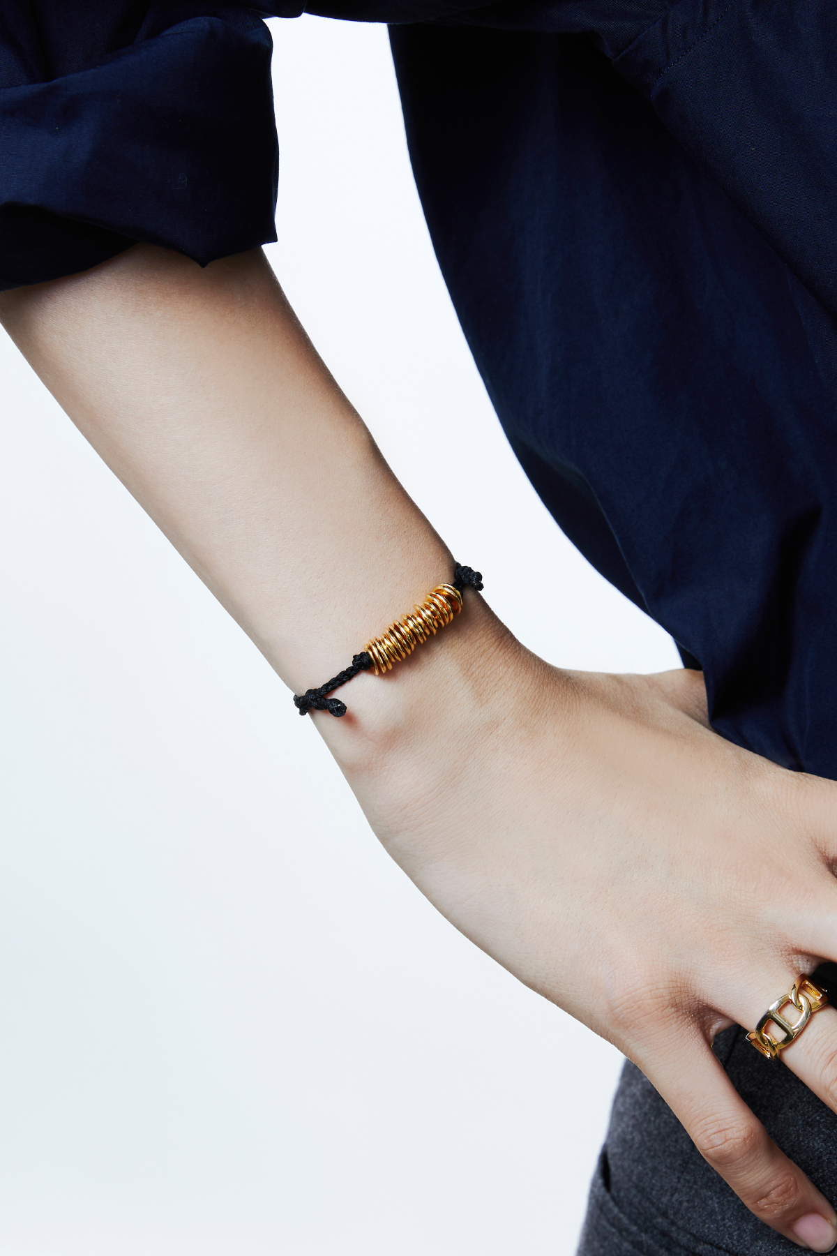 XOLO JEWELRY PIECE LINK SILK CODE BRACELET-GOLD