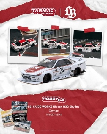 預訂 PreOrder - Tarmac Works 1/64 LB-KAIDO WORKS Nissan R32 Skyline