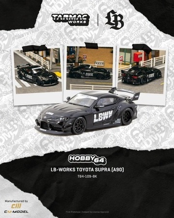 預訂 PreOrder - Tarmac Works 1/64 LB-WORKS TOYOTA SUPRA (A90) Black