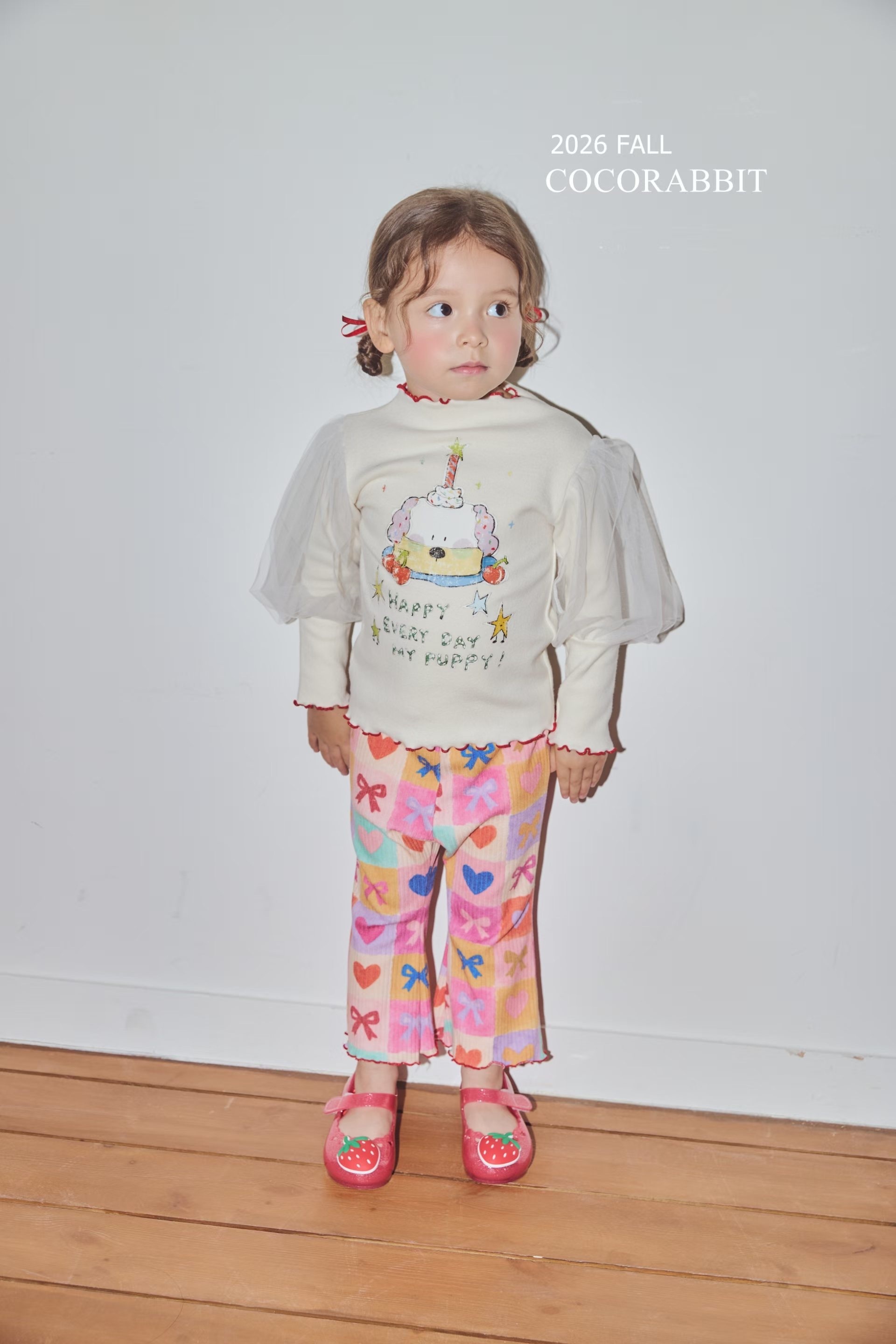 COCO RABBIT Heart Flower Bootscut Pants