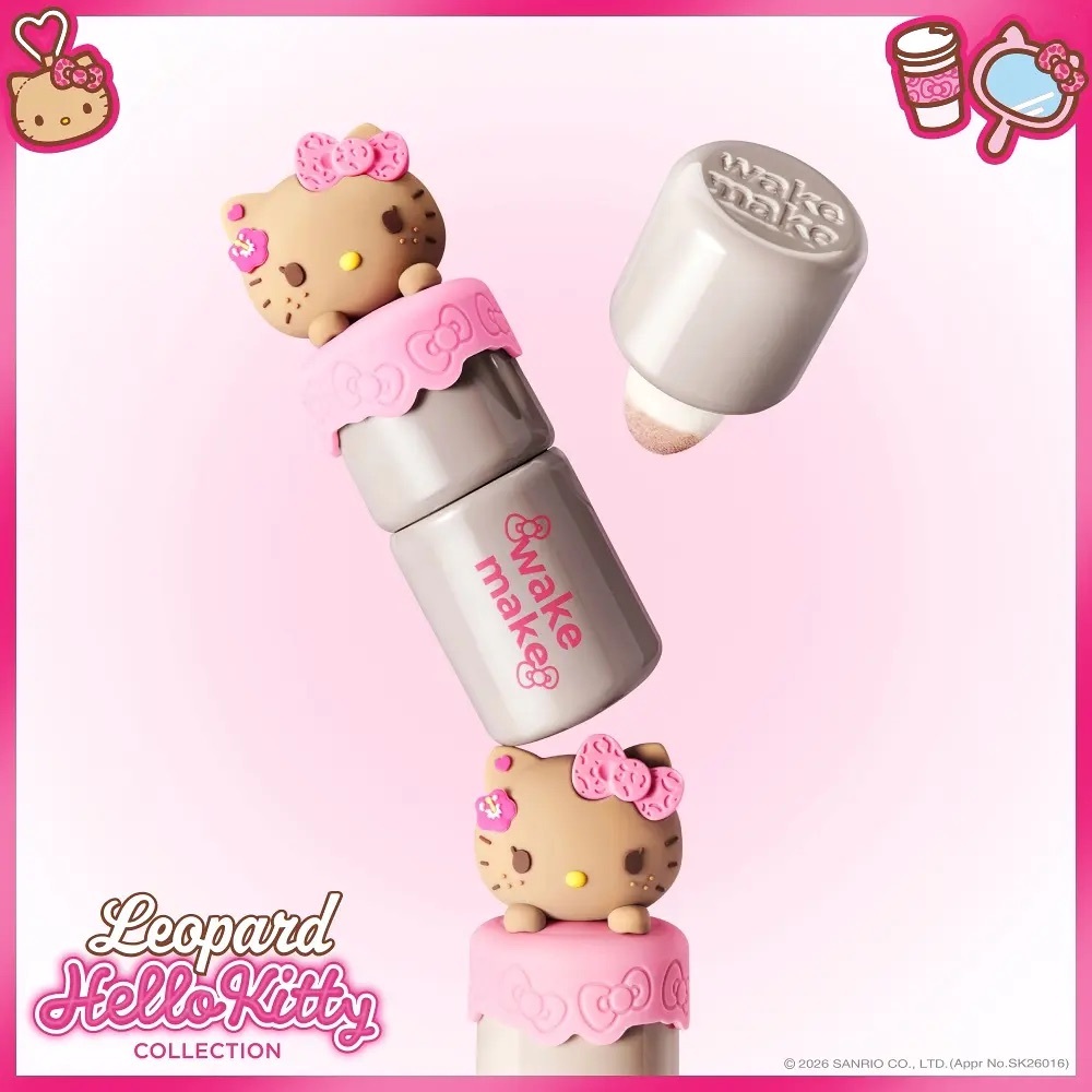 wakemake x Sanrio - Shaking Blur Cheek #Leopard Hello Kitty Collection