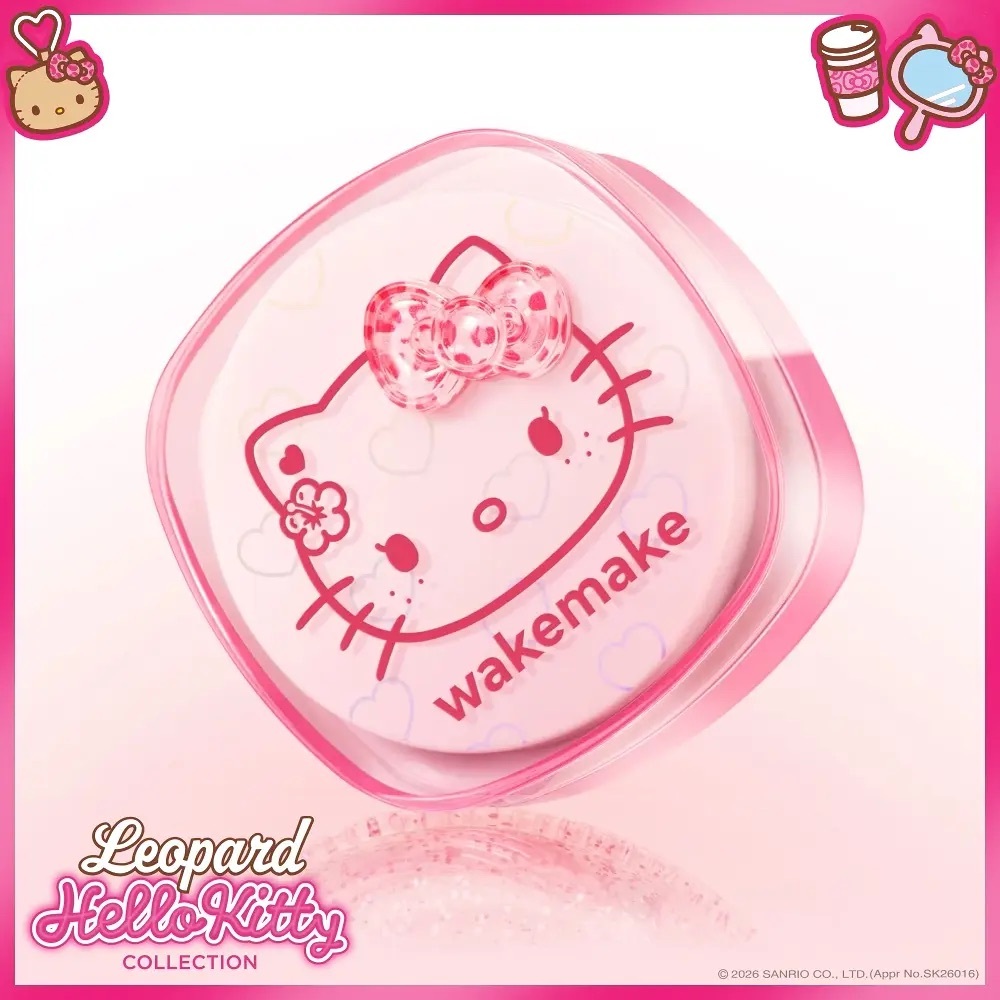 wakemake x Sanrio - Stay Fixer Multi Color Powder #Leopard Hello Kitty Collection