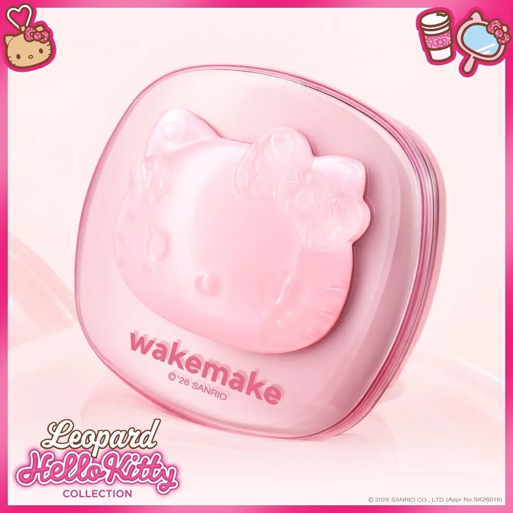 wakemake x Sanrio -  Skin Perfecting Cover Cushion #Leopard Hello Kitty Collection