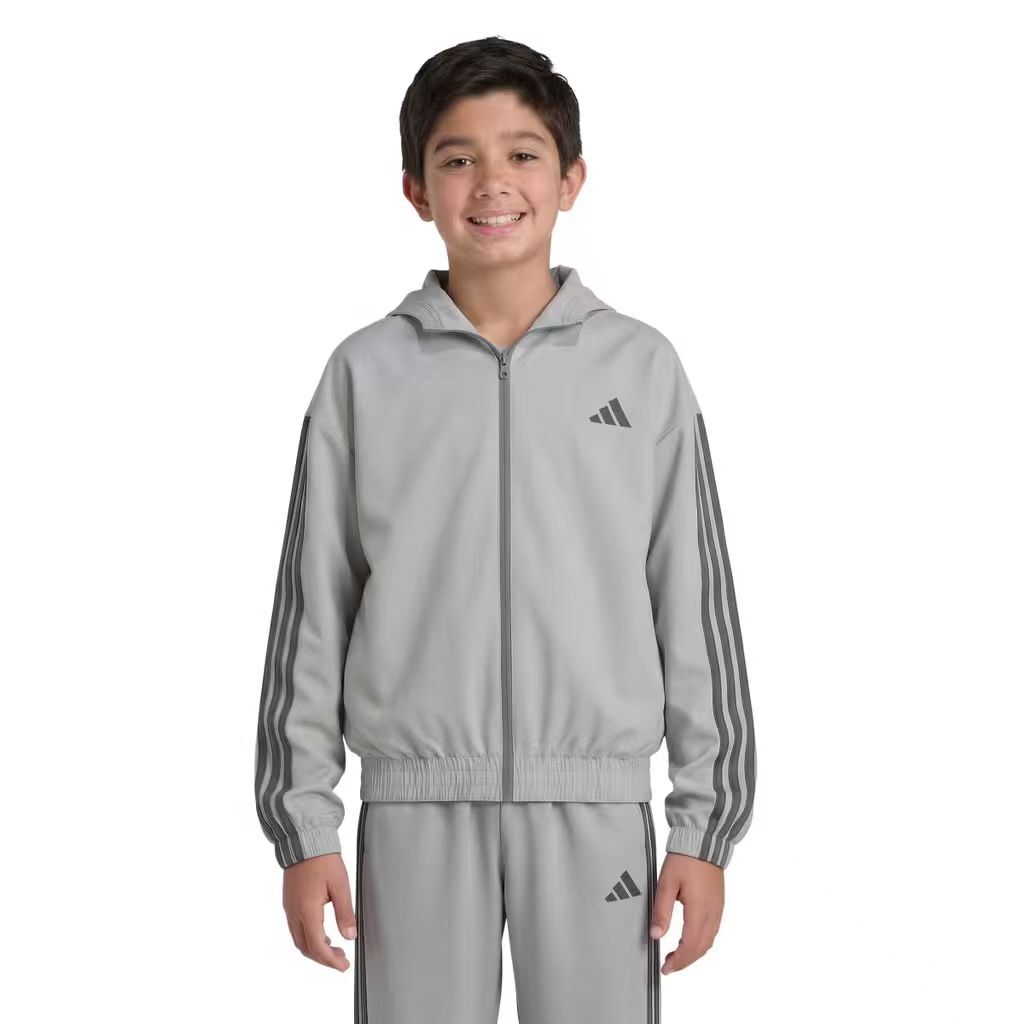 【預購】adidas H082951 童裝連帽外套 (灰色)