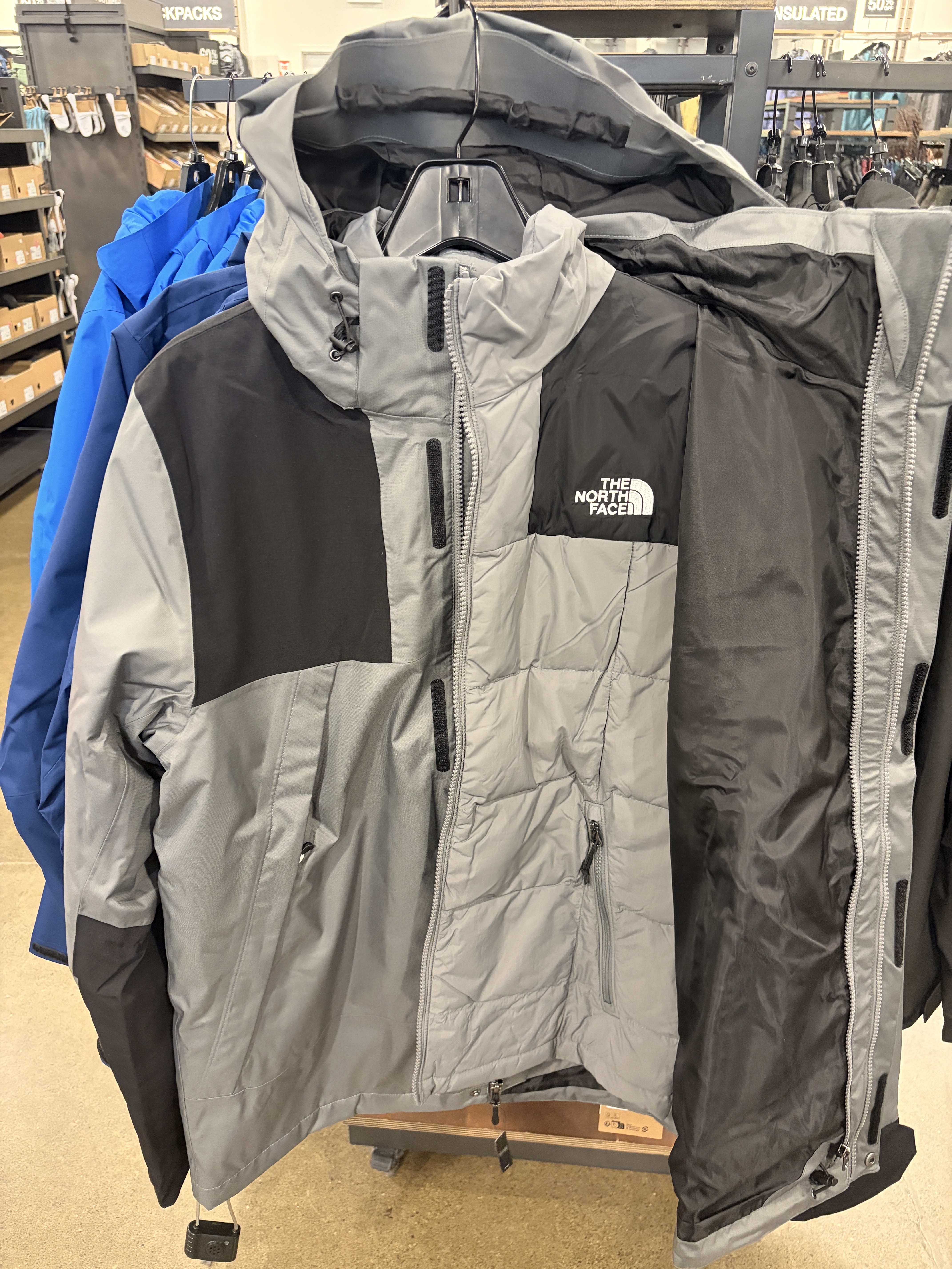 THE NORTH FACE 男大人 600羽絨三合一 刺繡小標 防風 防水 外套 (帽子可拆/內裡可單穿)
