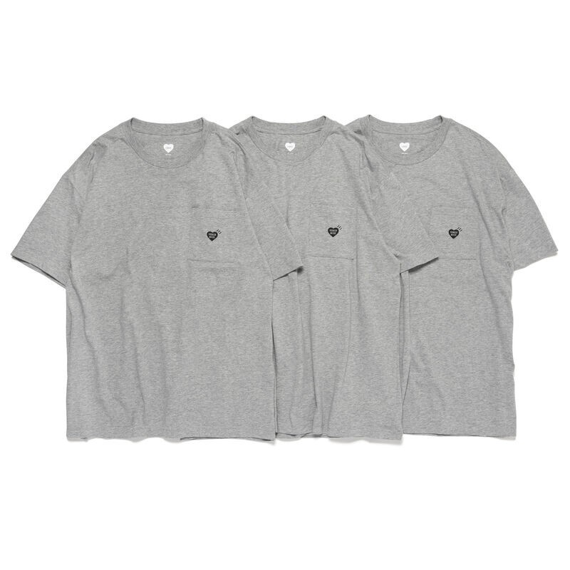 【OWN】HUMAN MADE 短袖 上衣 口袋 愛心 素TEE 休閒 服飾 日本 限定 人類製造 男女通用 黑色 灰色 深藍 白色