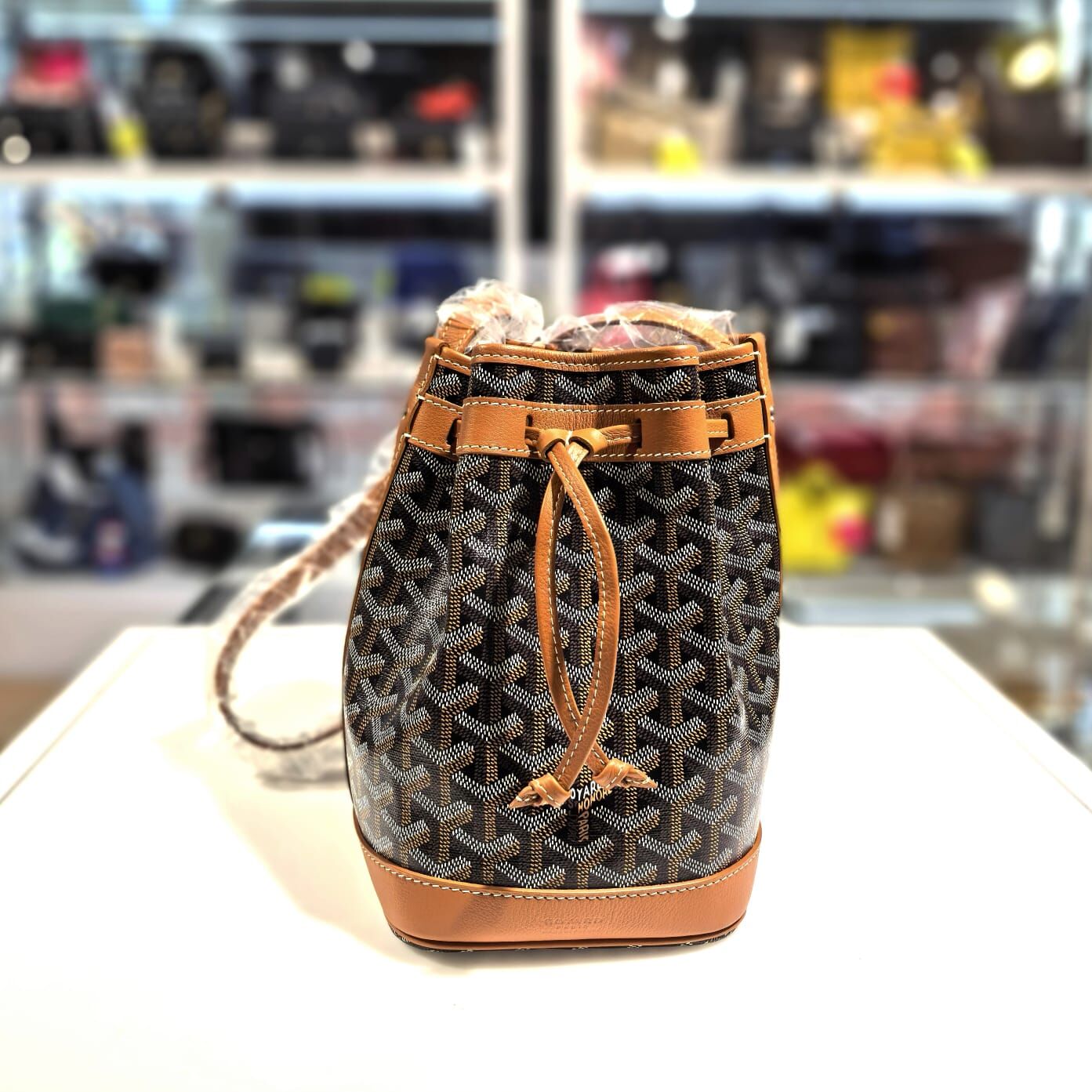 全新GOYARD水桶袋 PM 啡色 SEAU PETIT FLOT PEFLOTPMLTY01CL03P #BRAND NEW #香榭站正品