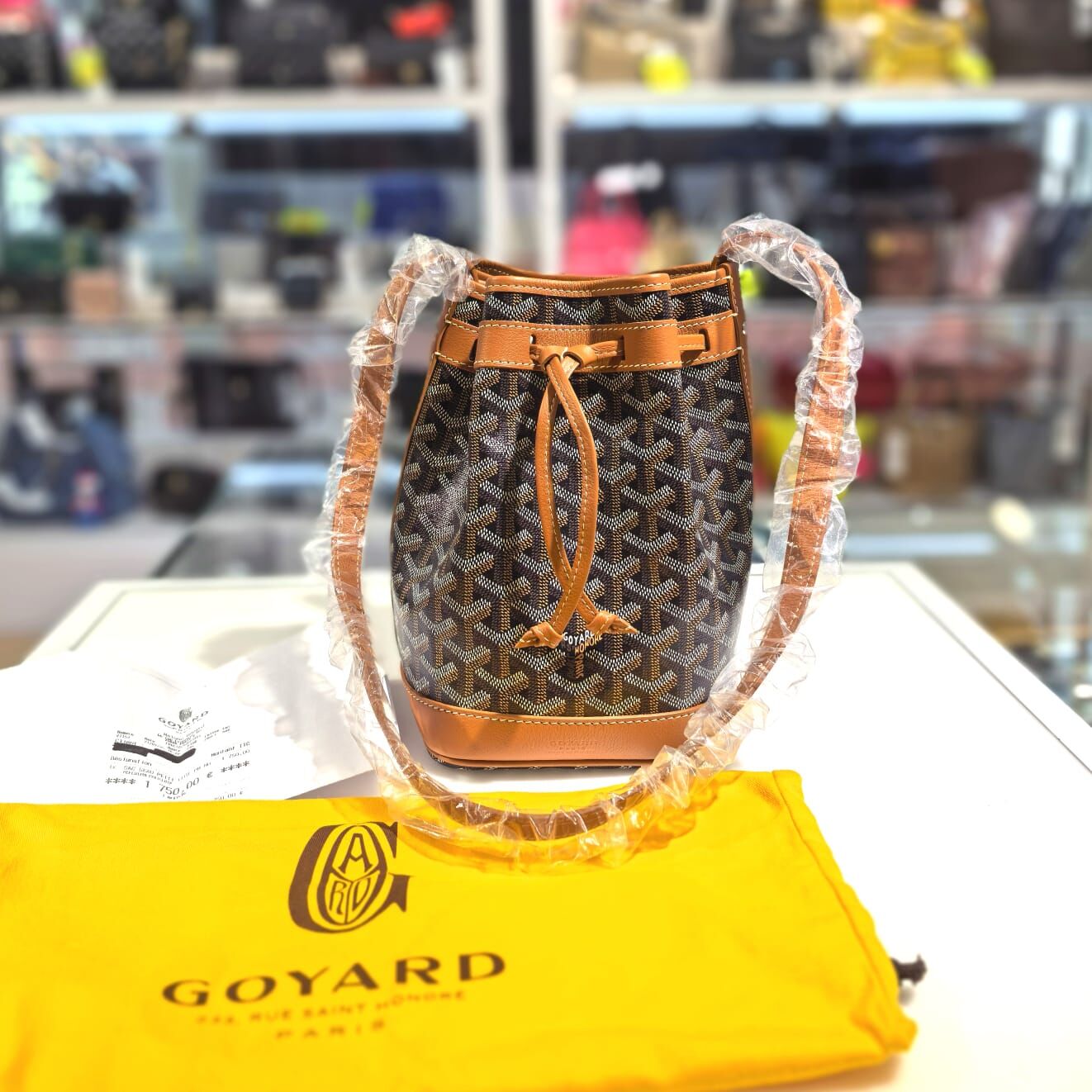 全新GOYARD水桶袋 PM 啡色 SEAU PETIT FLOT PEFLOTPMLTY01CL03P #BRAND NEW #香榭站正品