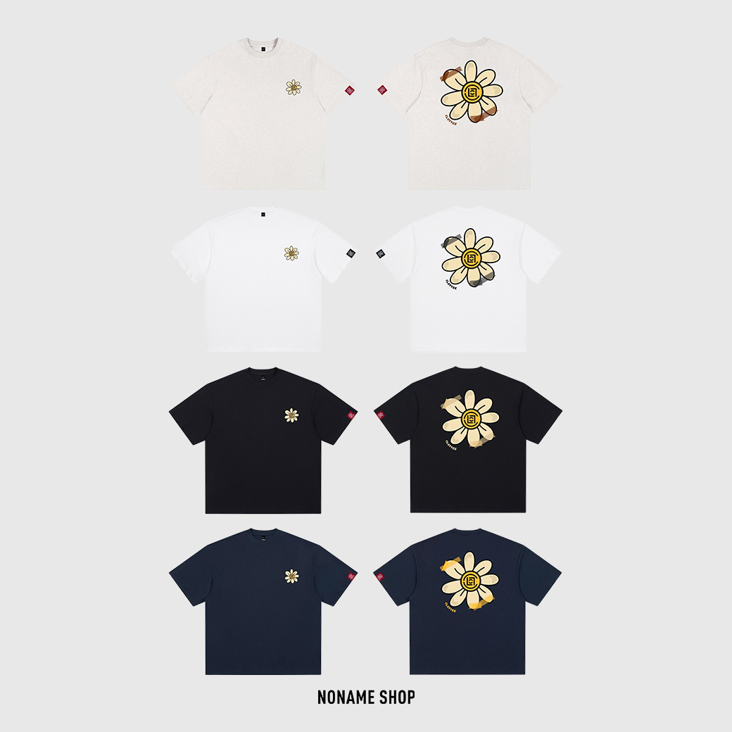 CLOT X CLOTTEE 美式 復古 雛菊 字母 LOGO 寬鬆 落肩 短袖 四色 (男款)
