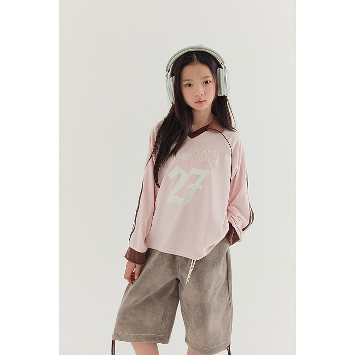 正韓秋Lilas 兩色美式寬鬆數字上衣