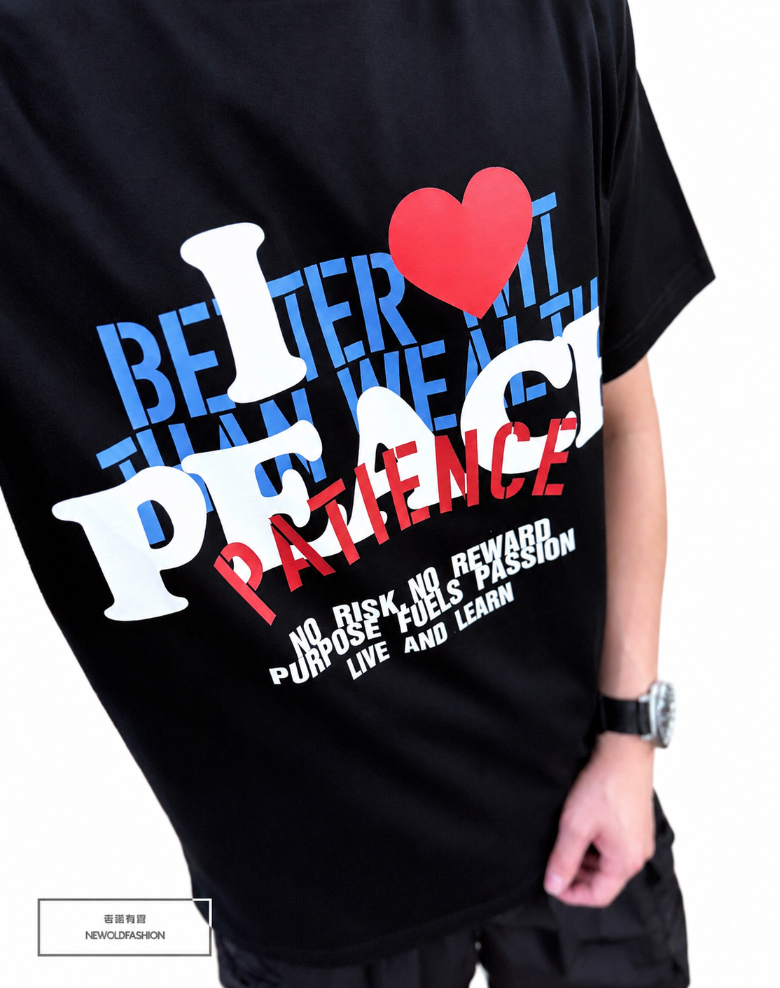 重磅PEACE愛心短袖T恤－黑｜ (NOF25038177)