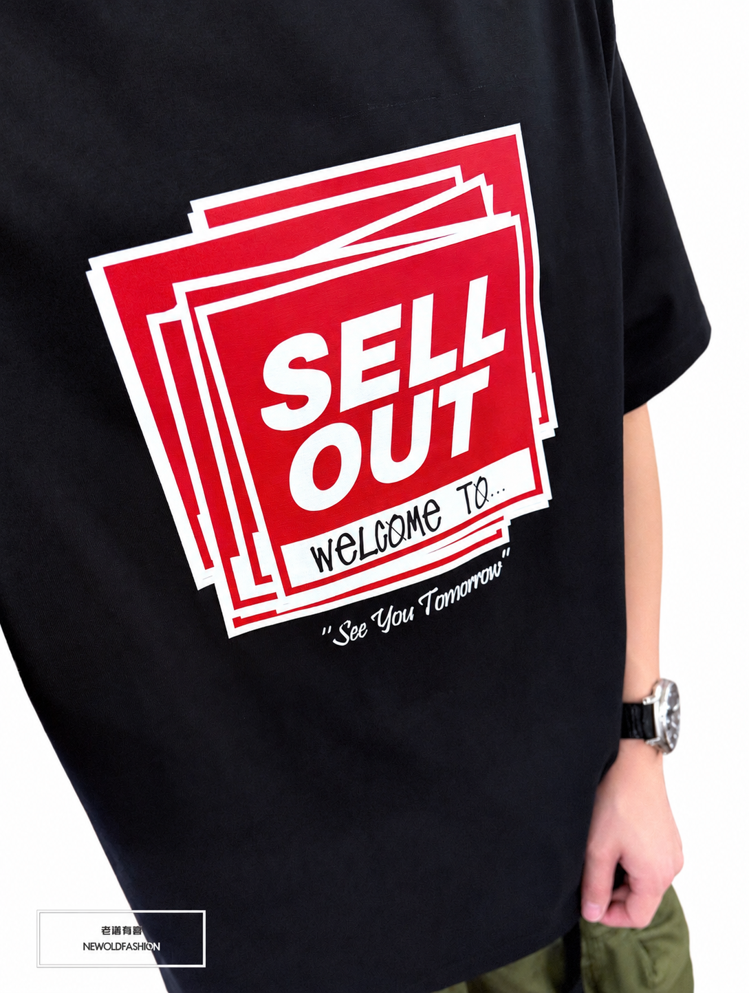 重磅SELLOUT告示牌短袖T恤－黑｜ (NOF25038155)