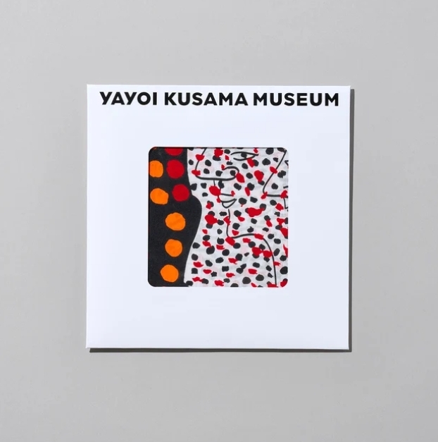 【Luxury】森美術館 日本展覽限量 草間彌生 KUSAMA Yayoi 手帕 點點 南瓜 花園 代購 純棉 方巾