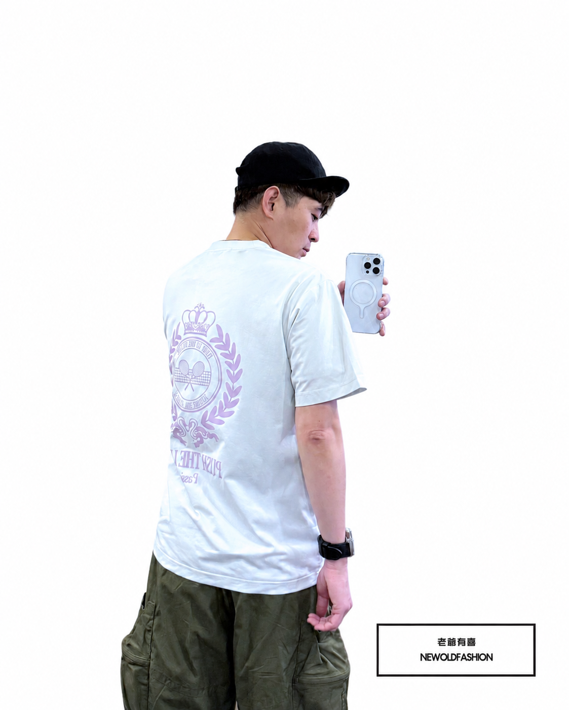 『新品上市』重磅桂冠皇冠短T(NOF25038145)-奶白