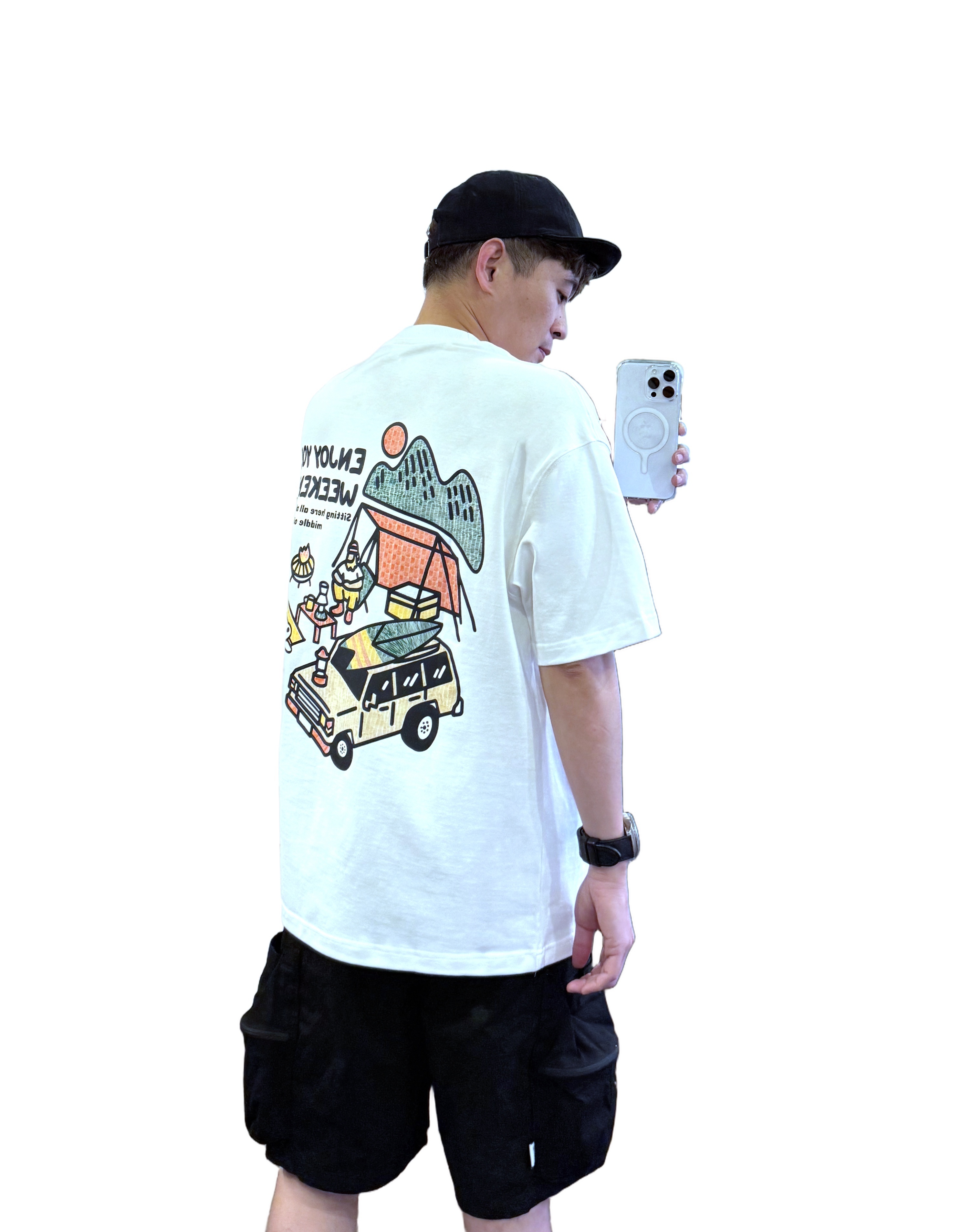 『新品上市』重磅Weekend露營短T(NOF25038136)-白