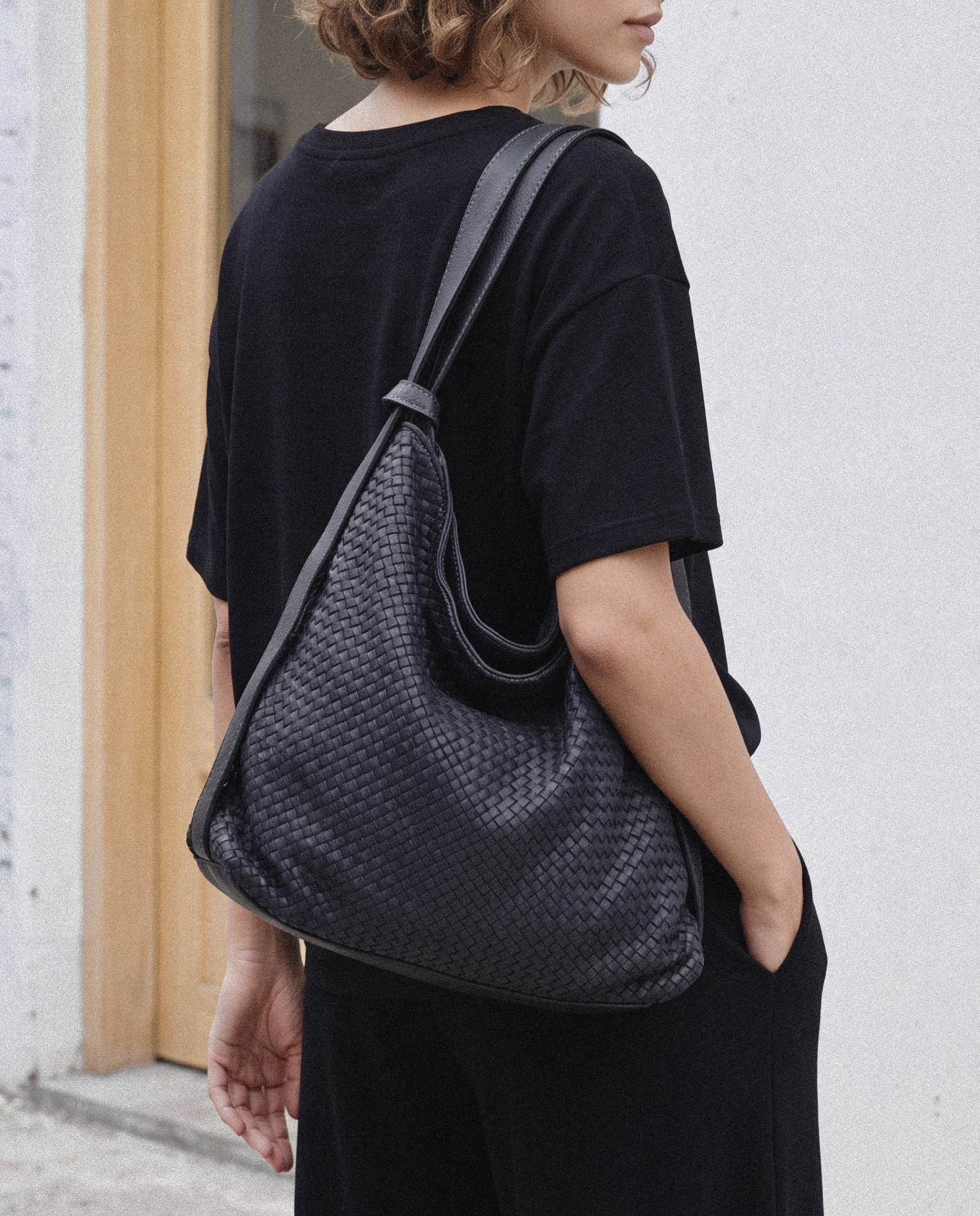Doppia Woven 編織兩用包 霧藍灰