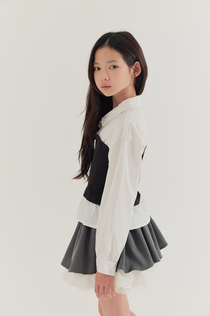 正韓秋Lilas 辦公室小姐姐假兩件上衣