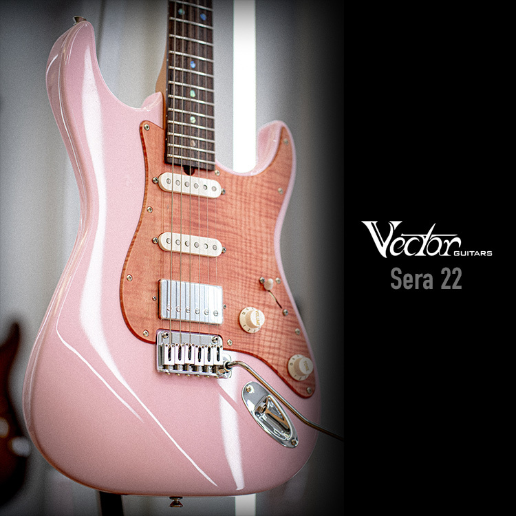 限定款 Vector By T's Guitar Sera 22 虎紋楓木護板 貝殼粉 電吉他