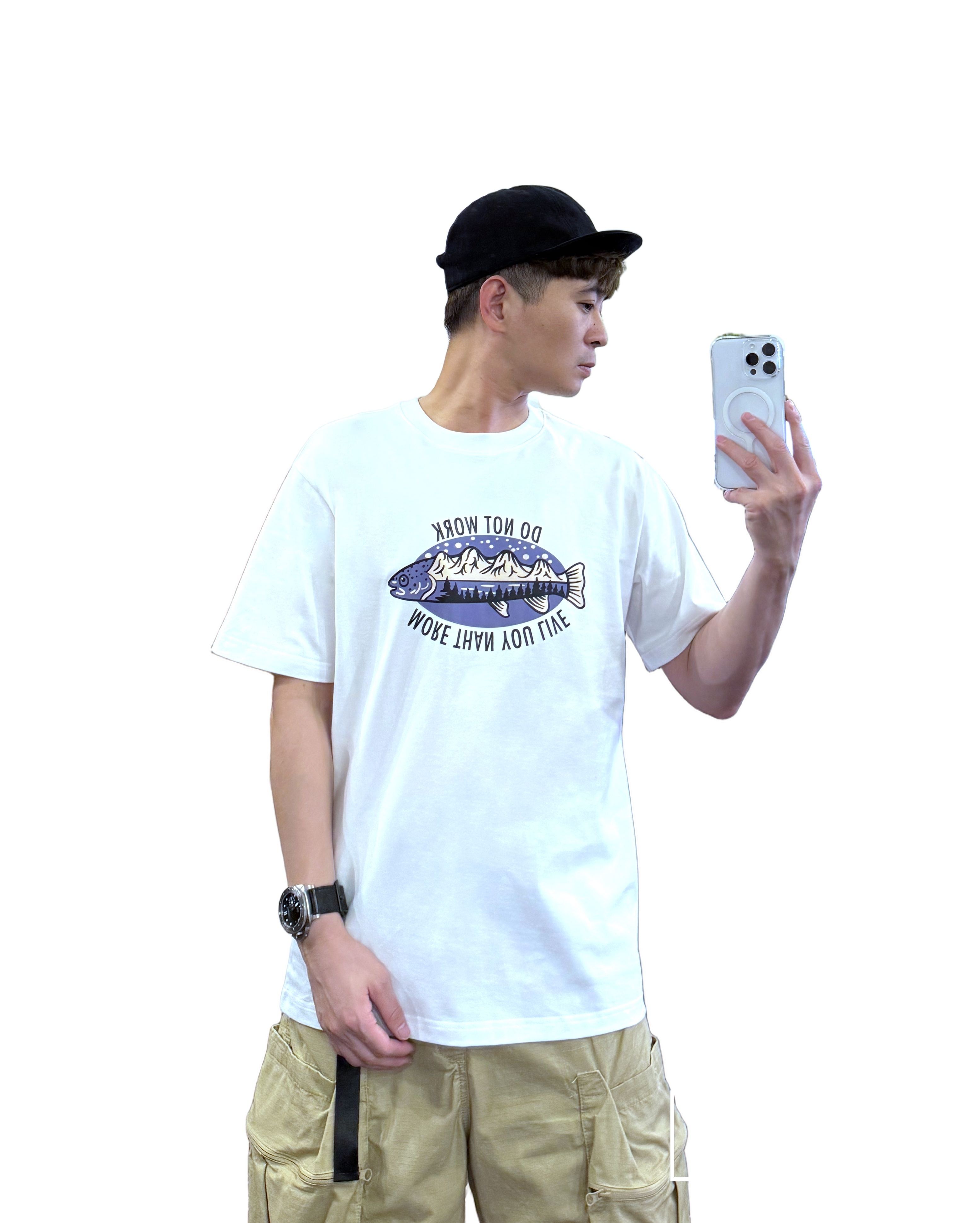 『新品上市』重磅work斑點魚短T(NOF25038173)-白