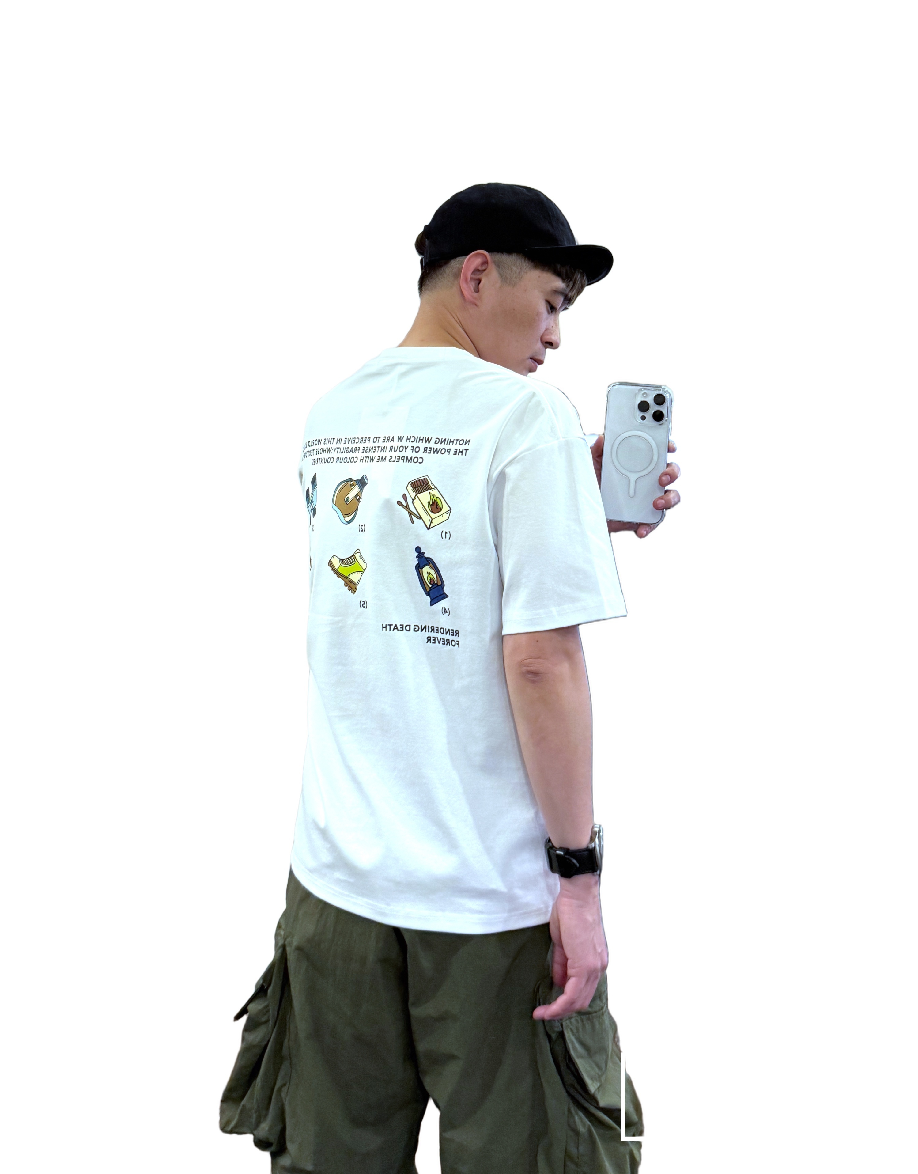 『新品上市』重磅each火柴盒短T(NOF2503N5018)-白