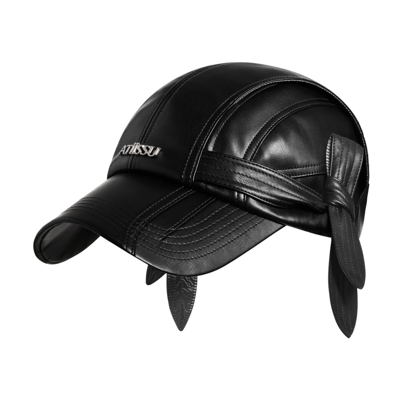 [預購] Atiissu FLX Cap BK 黑色皮革綁帶棒球帽