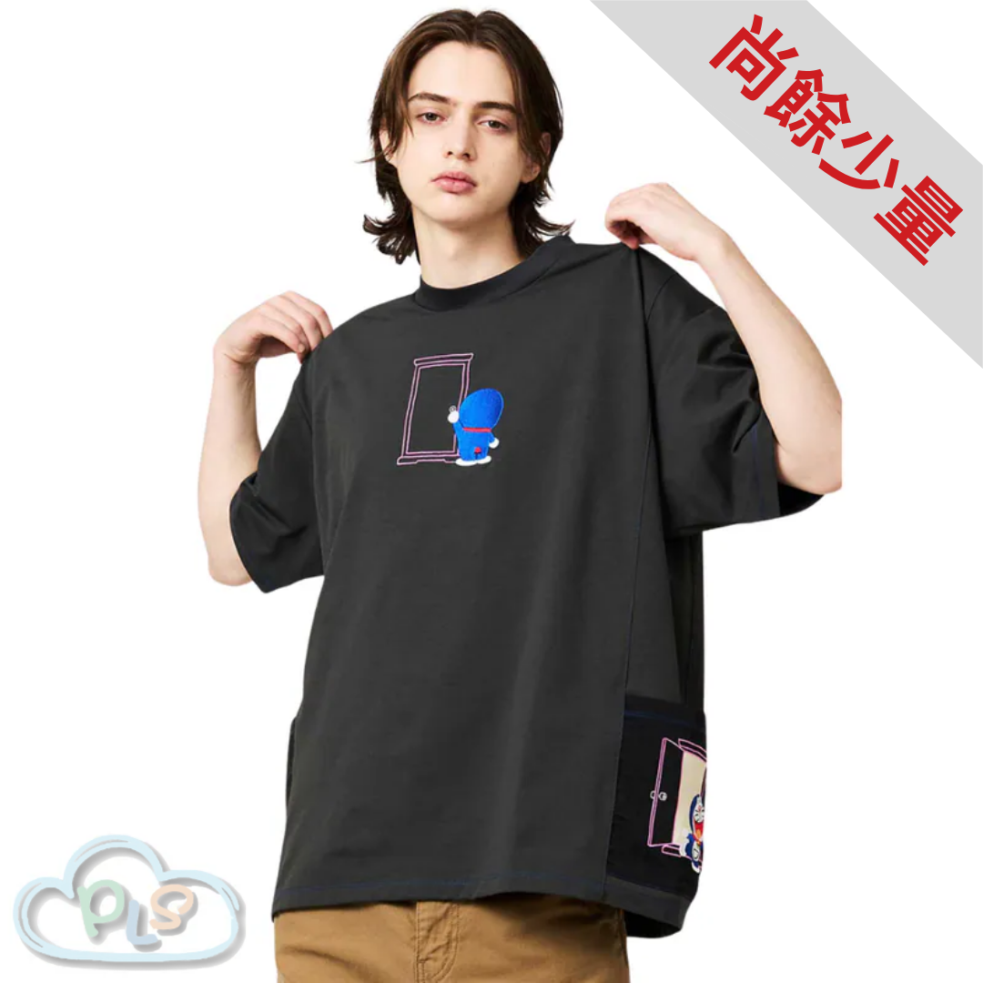現貨 帶側口袋T恤 隨意門 多啦A夢 Graniph #13003-1