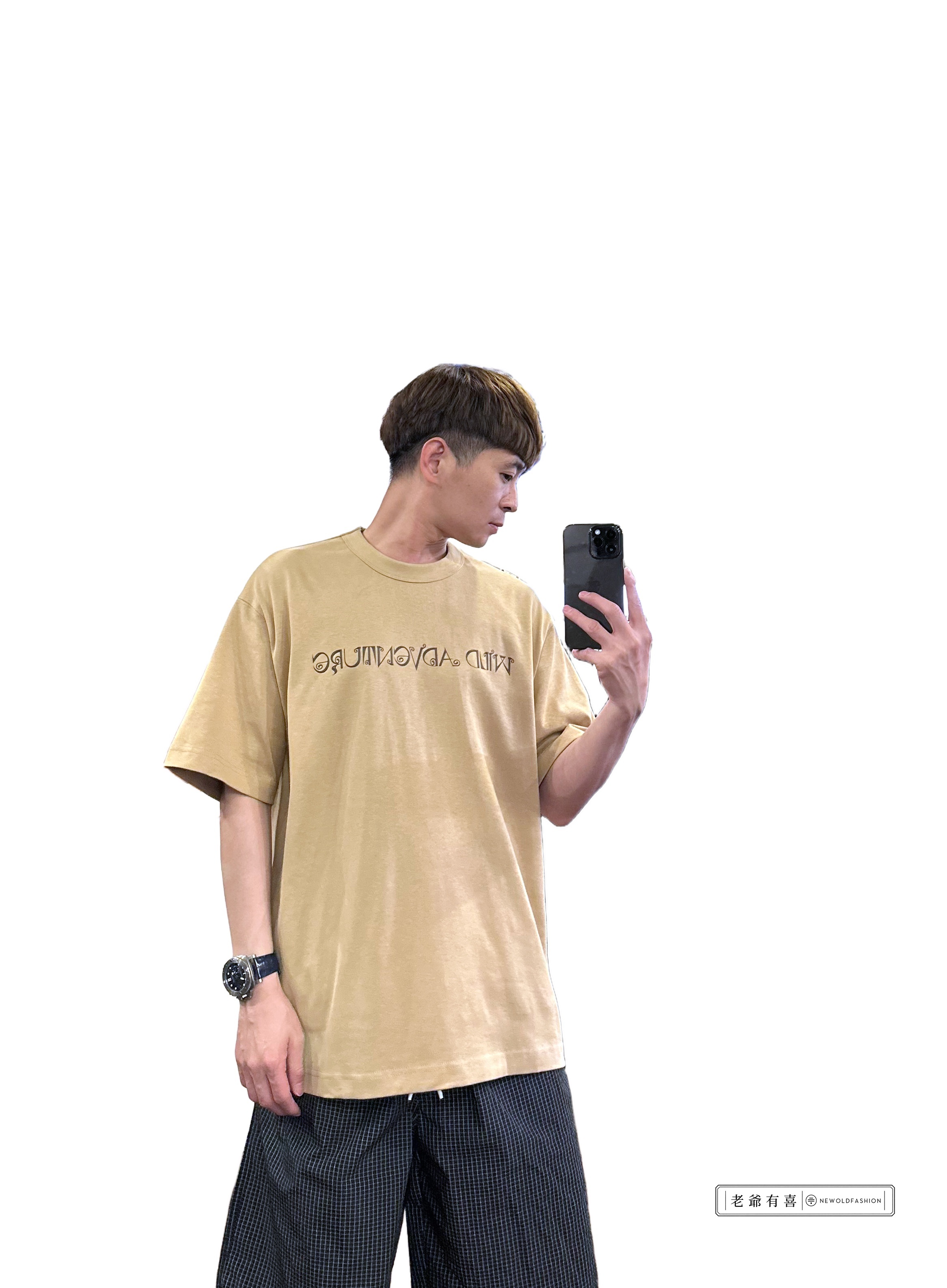 『新品上市』重磅WILD英字短T(NOF23032534)-卡其