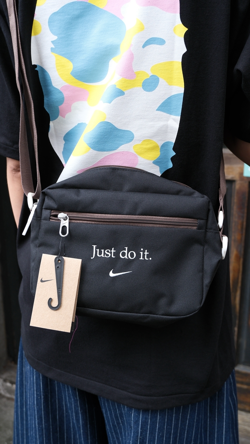 NIKE HERITAGE 2.0 黑棕 刺繡LOGO 小包 隨身包 側背包 斜背包 IQ3292-010