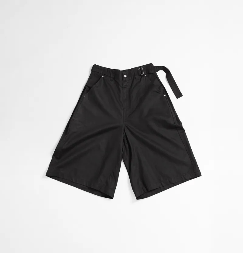 MELSIGN｜Cropped Drapey Baggy Pants (Black)