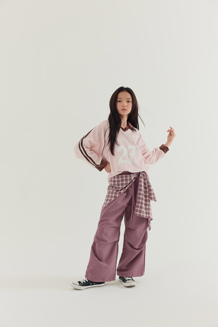 正韓秋Lilas 兩色格子布工裝褲