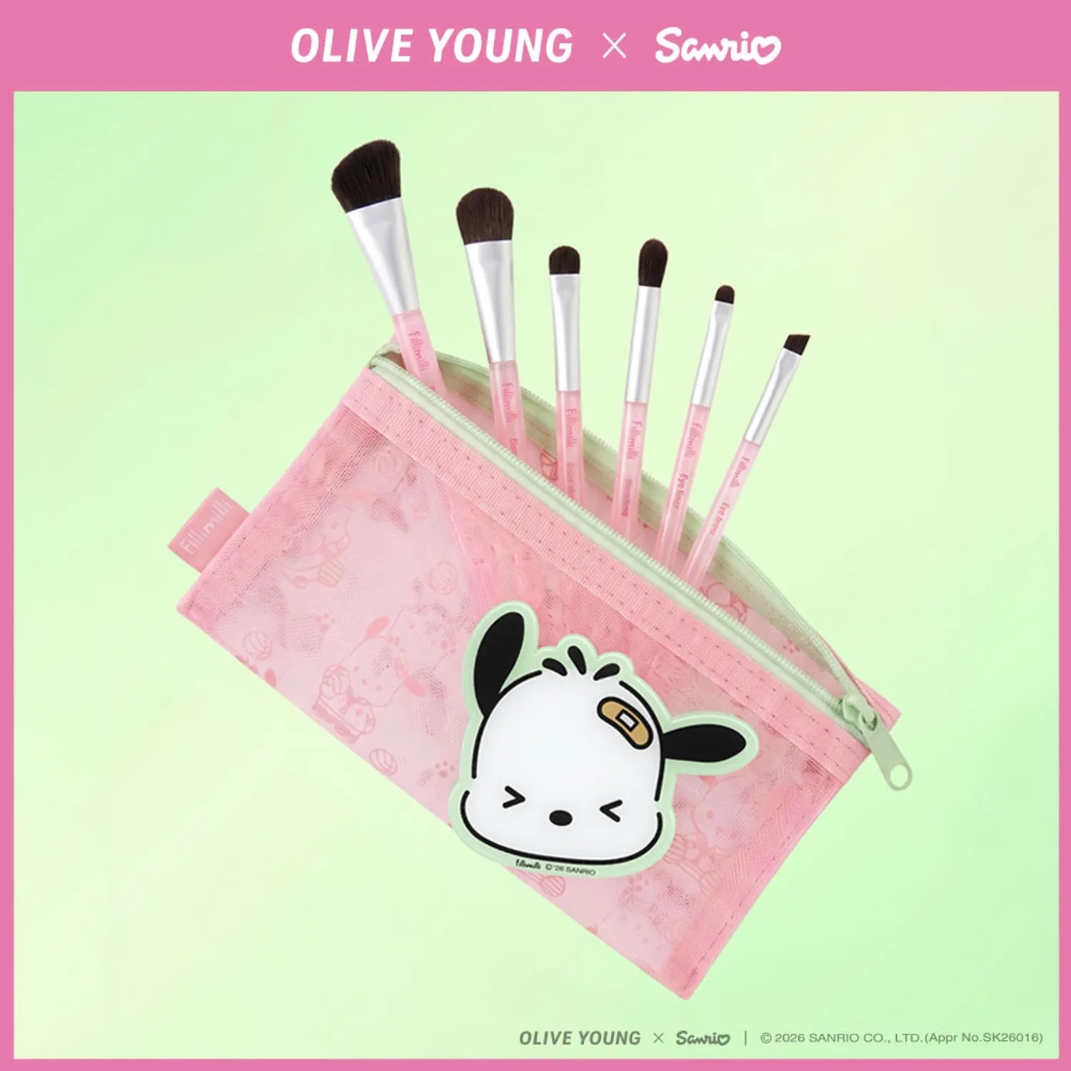 《現貨》Fillimilli x pochacco Eye Make Up Brush Kit