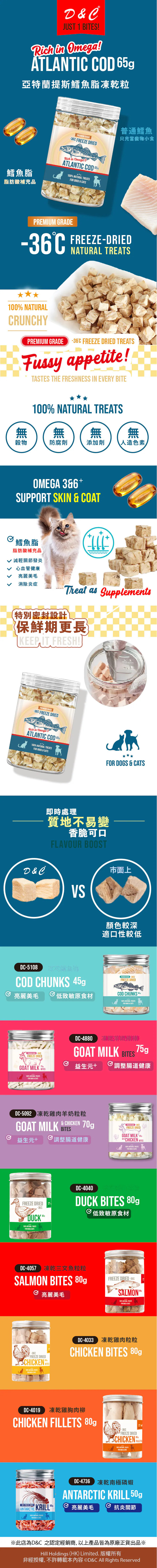 D&C 亞特蘭提斯鱈魚脂凍乾粒 65g