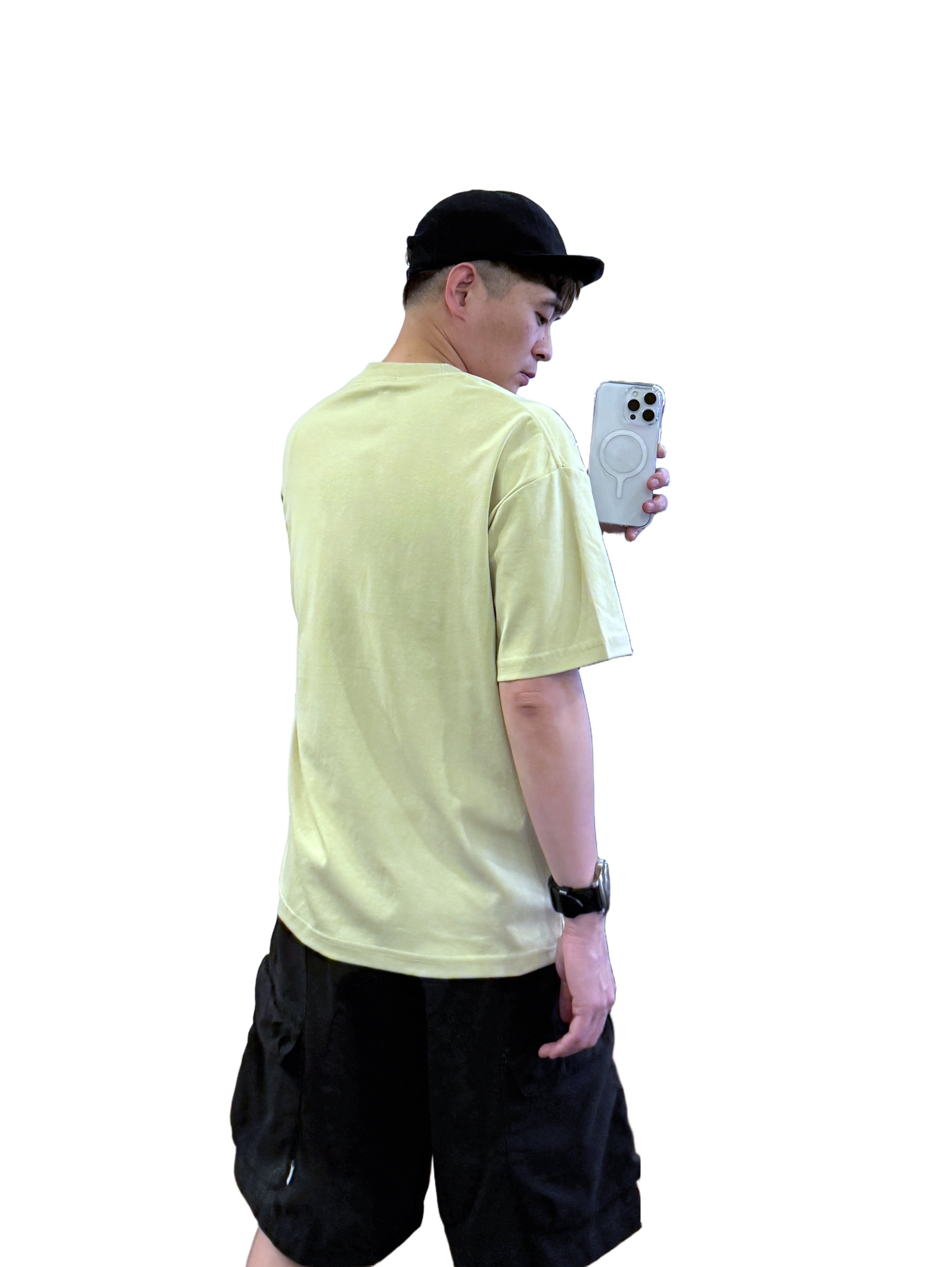 重磅簡約純色素面短袖T恤-淺綠｜NEWOLDFASHION 老爺有喜 (NOF2503N5037)