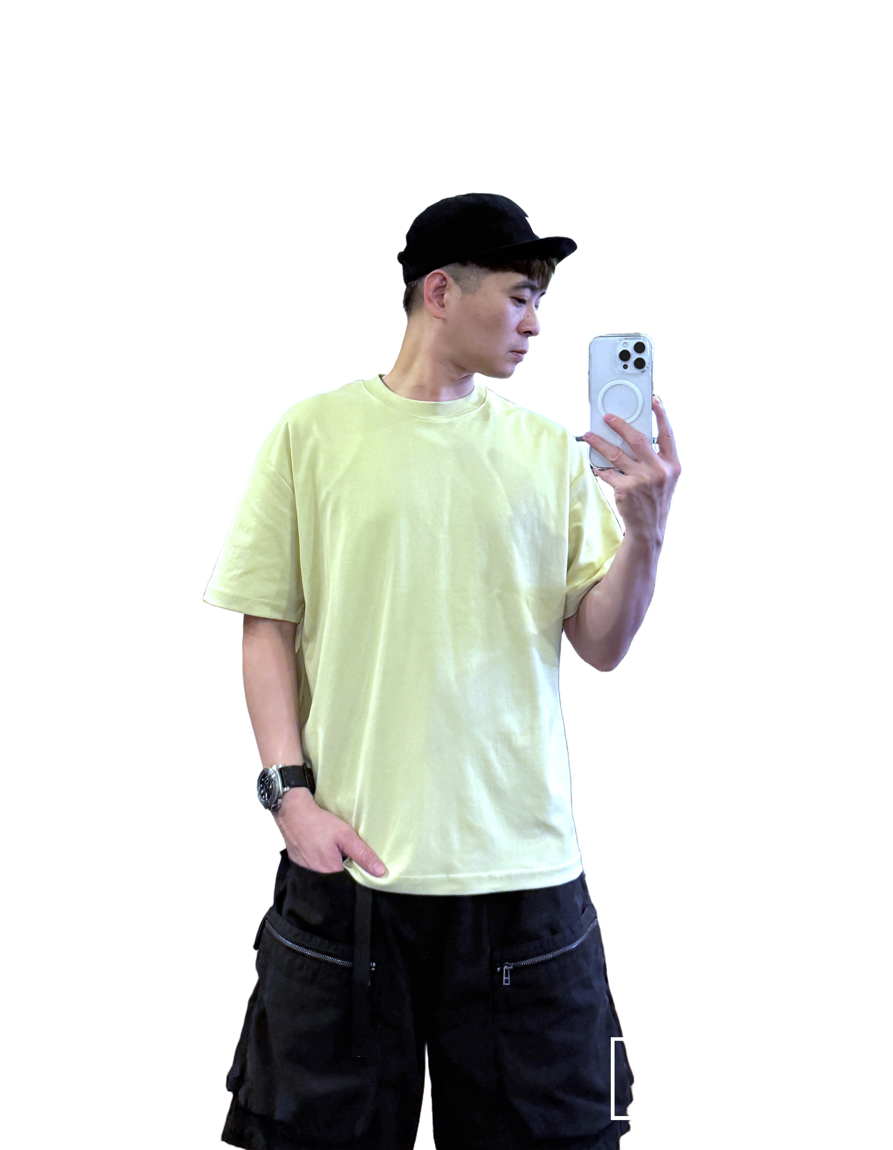 『新品上市』重磅簡約純色素面短T(NOF2503N5037)-淺綠
