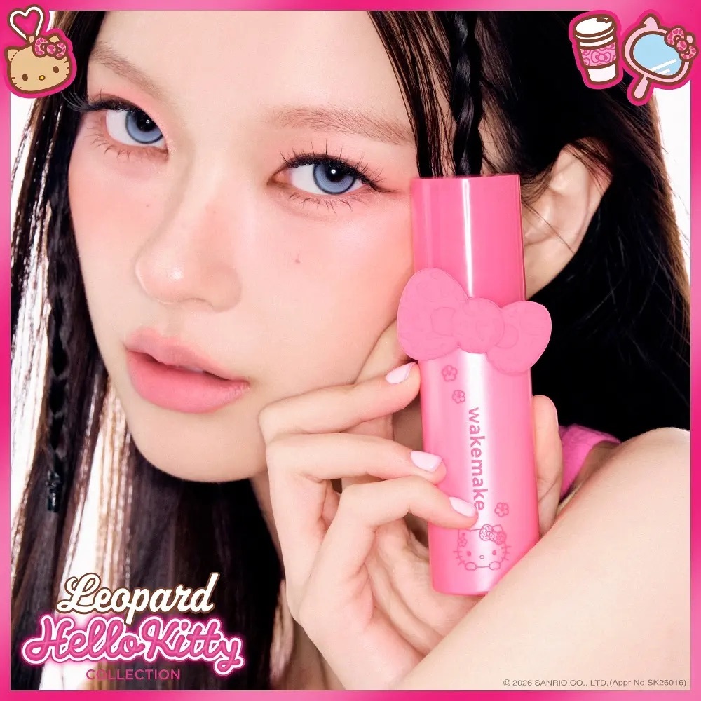 wakemake x Sanrio - Stay Lock Makeup Fixer 50ml #Leopard Hello Kitty Collection