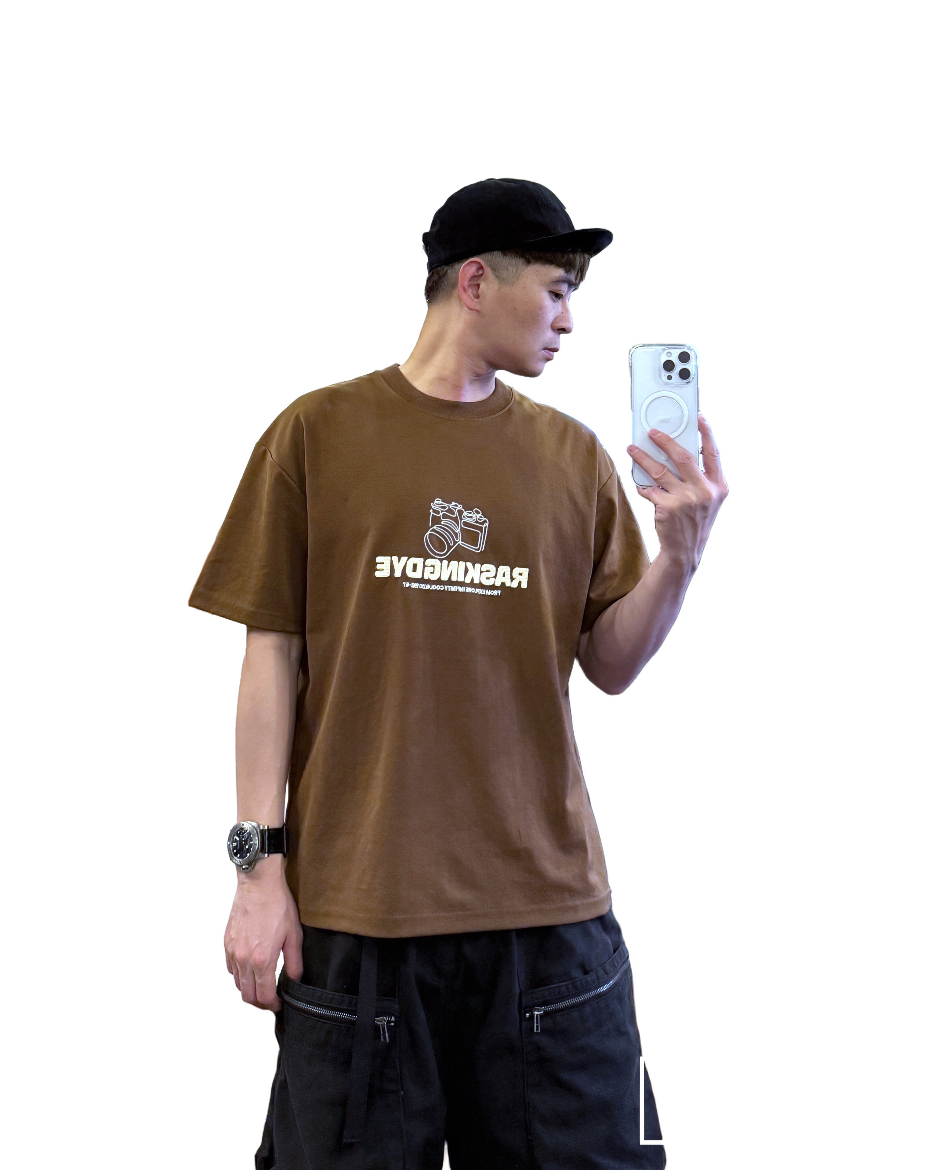 『新品上市』重磅Raskingdye相機短T(NOF2503N5015)-咖