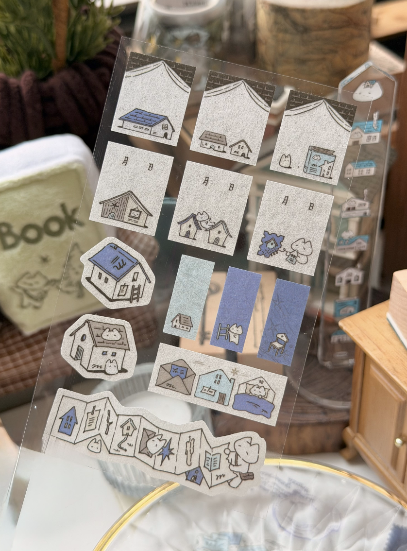 Mewmewbeam | vintage sticker - 파란지붕을 찾아서