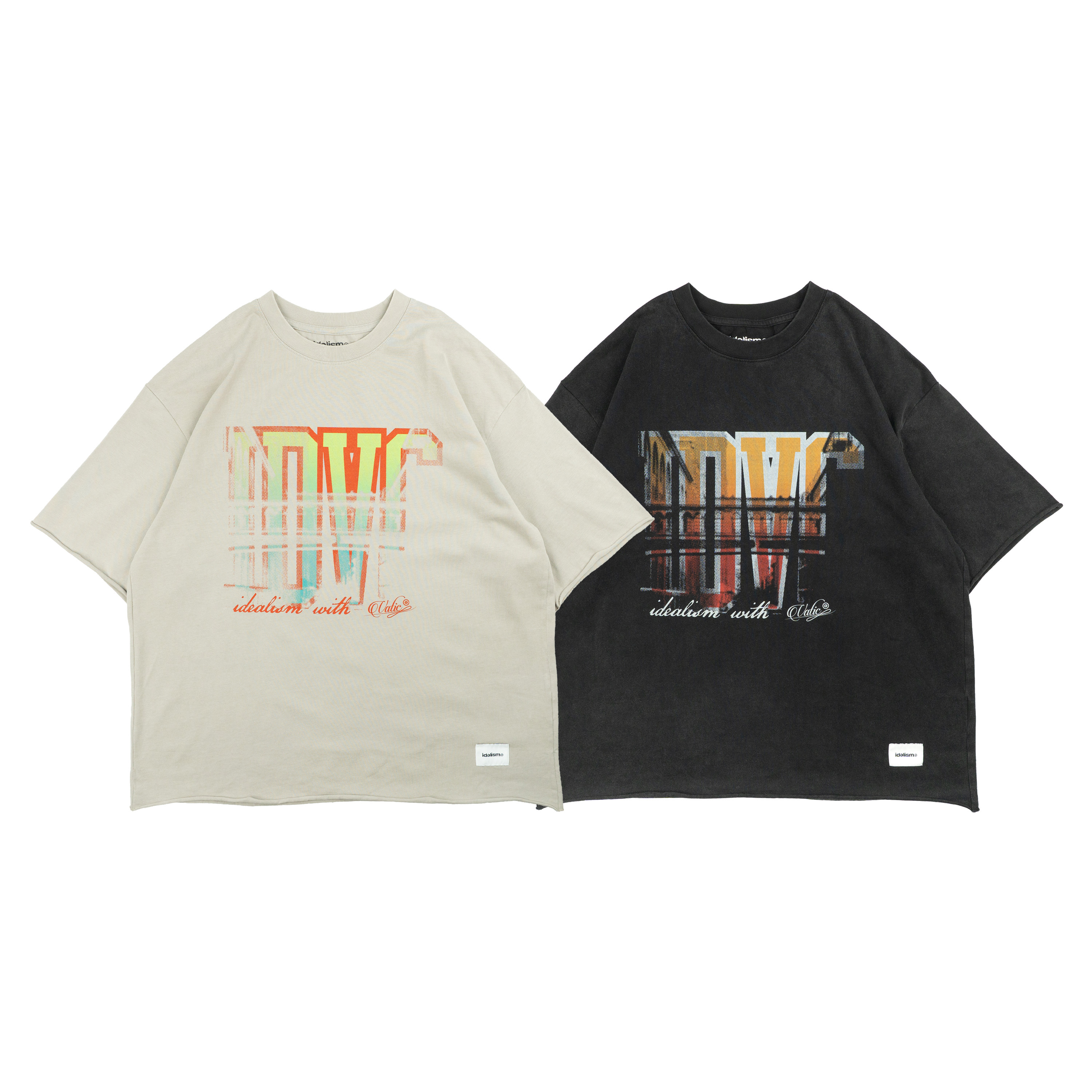 idealism x Vatic｜ID26999 - IDVC Raw Wash Tee (Black/Gray)