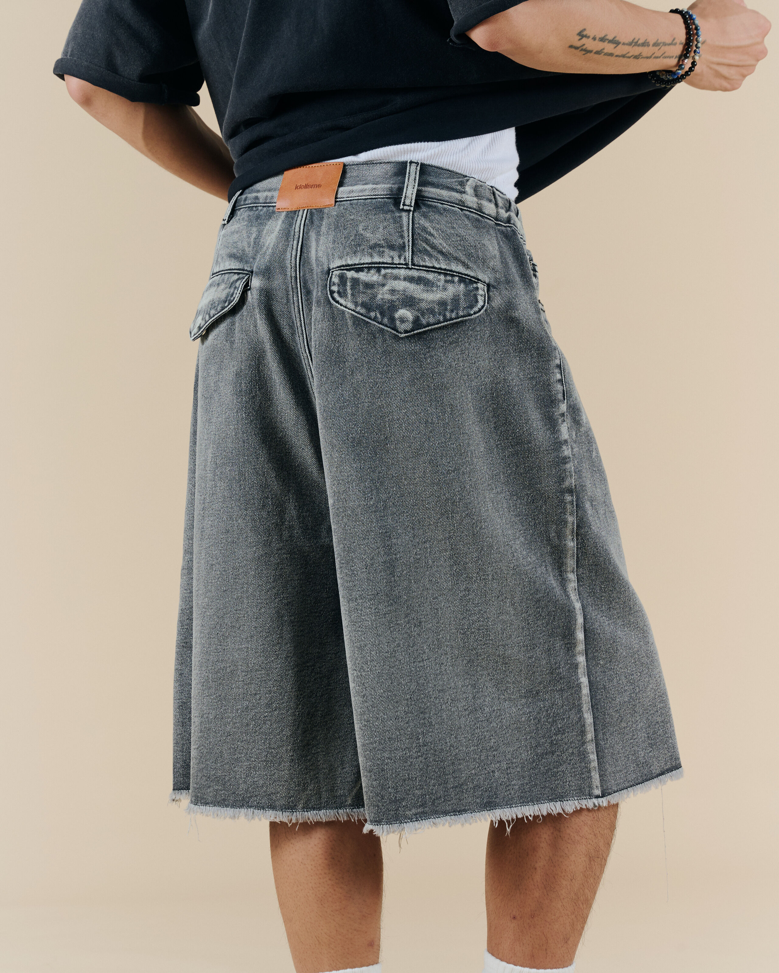 idealism x Vatic｜ID26998 - IDVC Raw Wash Jorts (Gray)