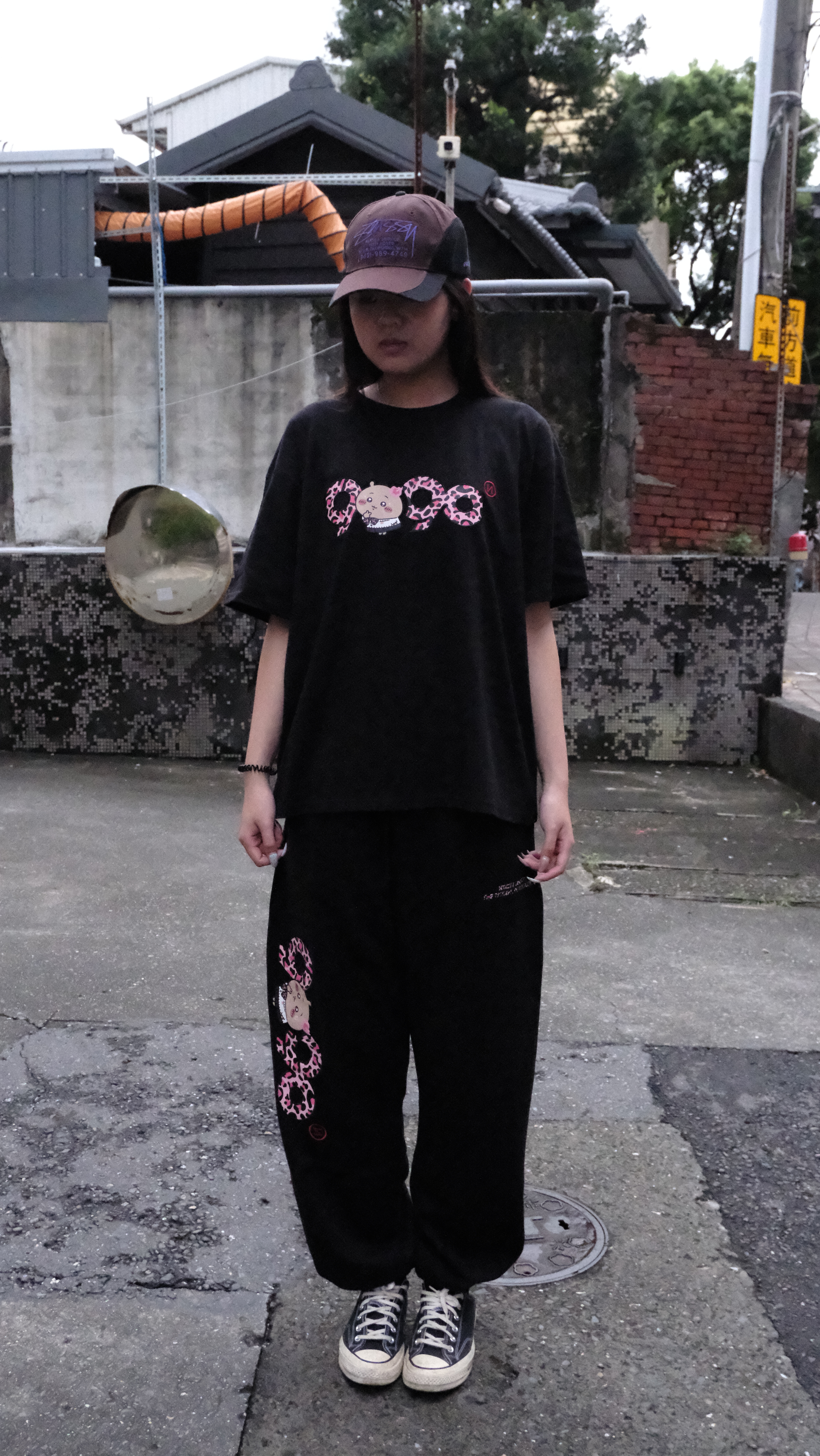 9090 X Chiikawa NN2293 OG Logo Sweat Pants 吉伊 棉長褲 聯名 稀有 現貨
