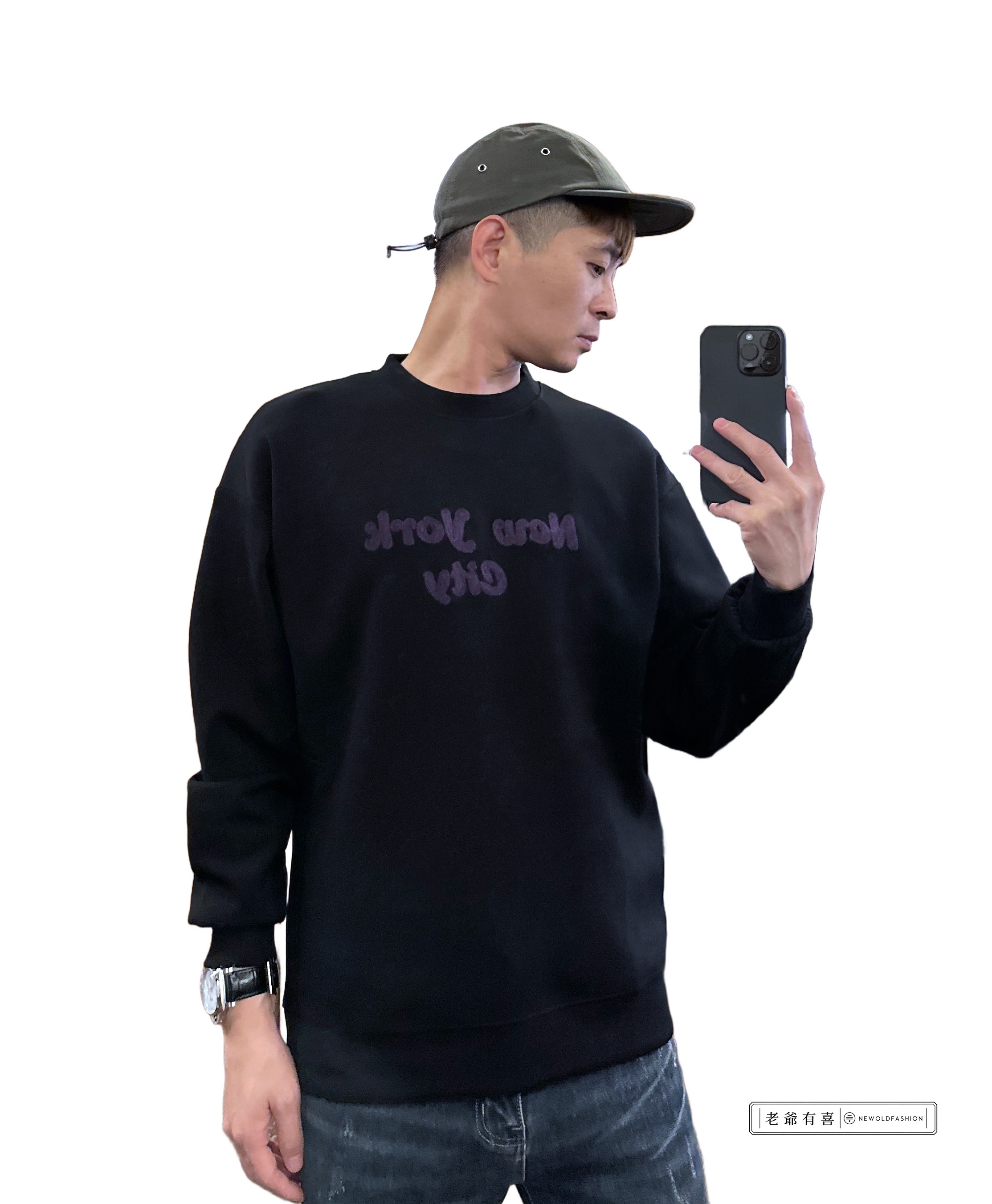 『新品上市』重磅NEW YORK刺繡大學T-黑(NOF2309381)