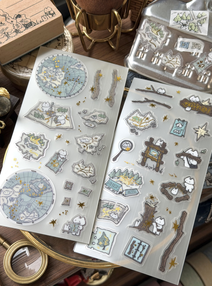 Mewmewbeam | Vintage Gold sticker (2종)