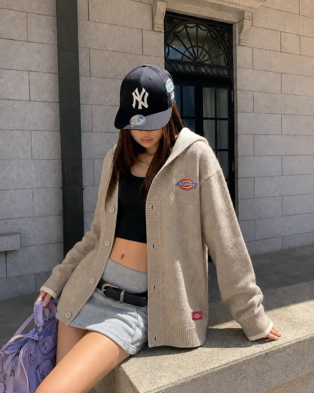 Dickies 撞色拼接 針織 排扣 連帽外套 美式 復古 / 預購