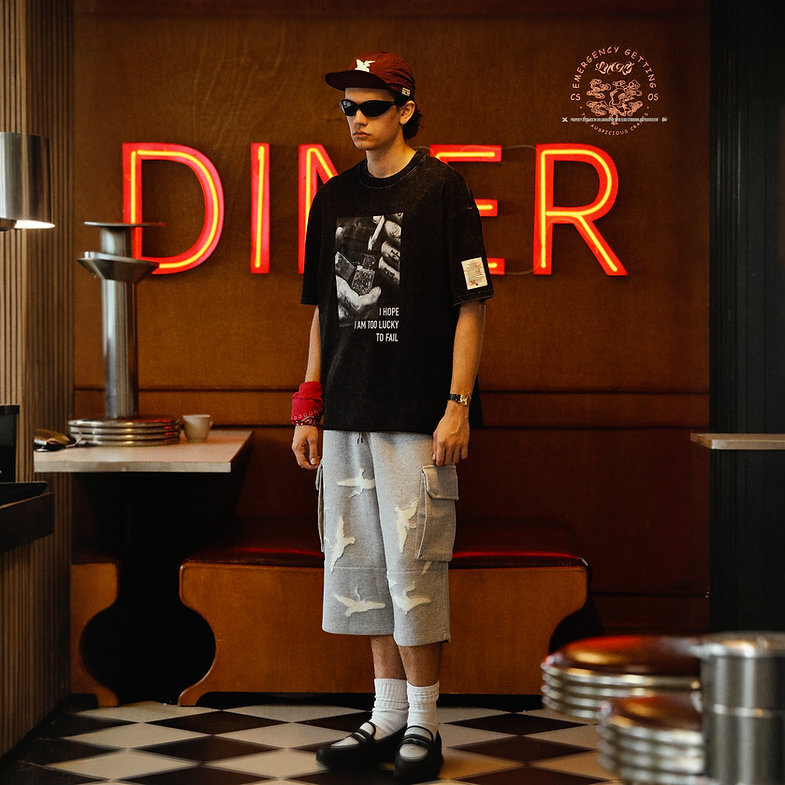 Club Stubborn x OldSoilism The Lucky Photoprint Tee - Washed Black coming soon
