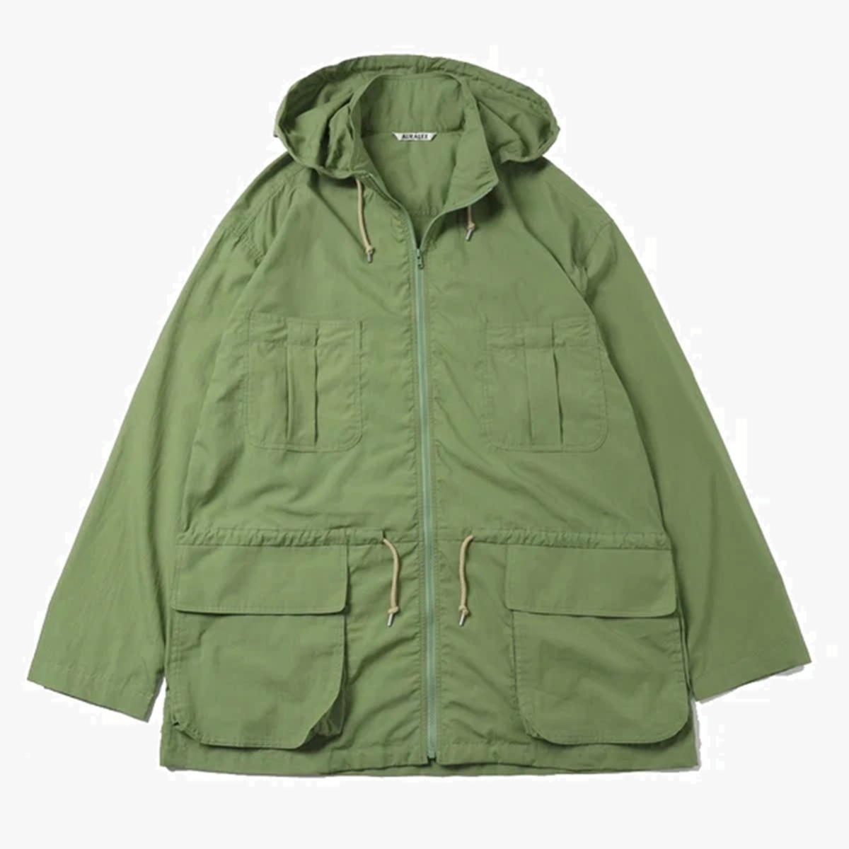 LAST SALE: AURALEE 2026 SUPER FINE COTTON LAWN HOODED BLOUSON - DUSTY GREEN PRE ORDER ITEM (預訂中)