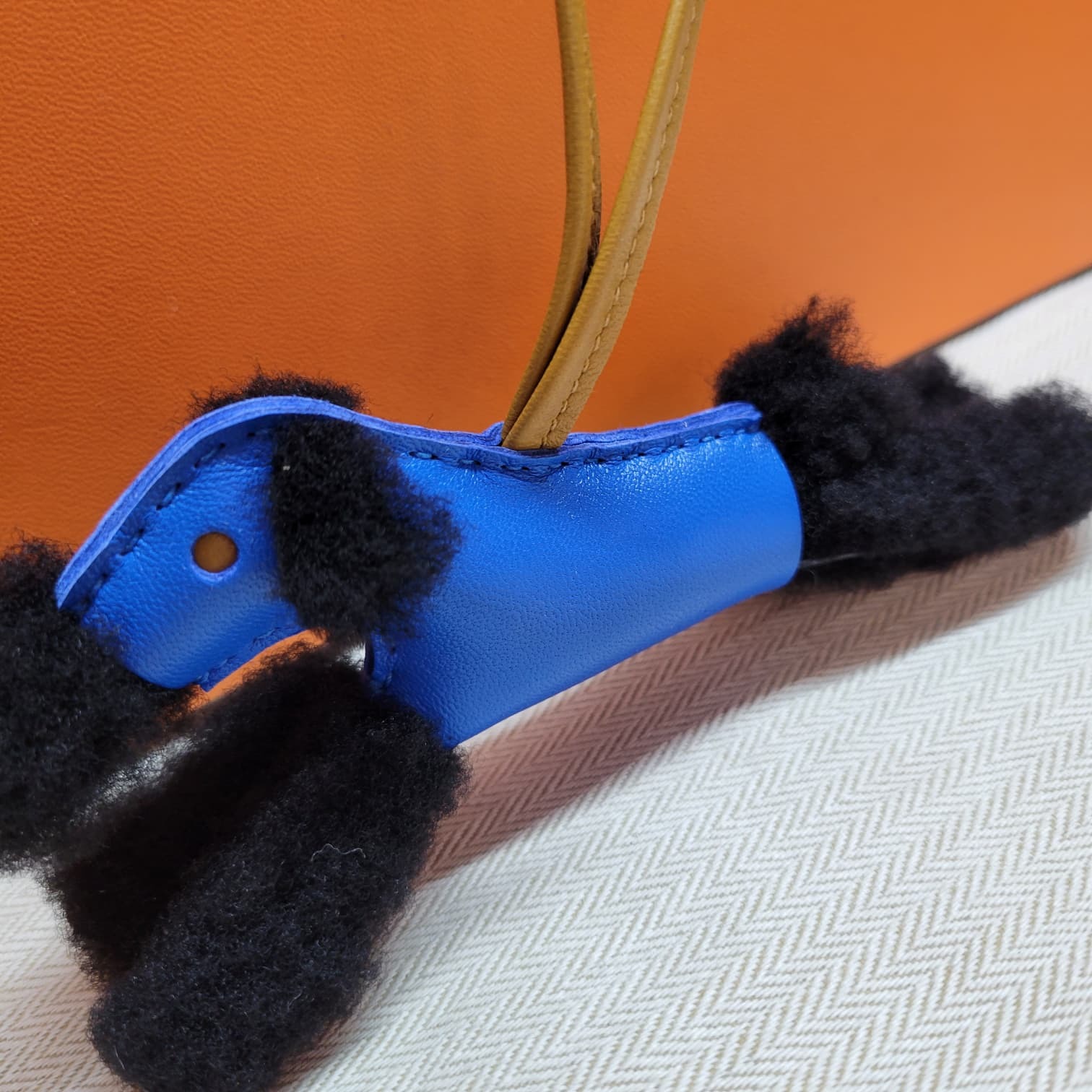 HERMES Budy charm Noir / Bleu Hydra / Sésame