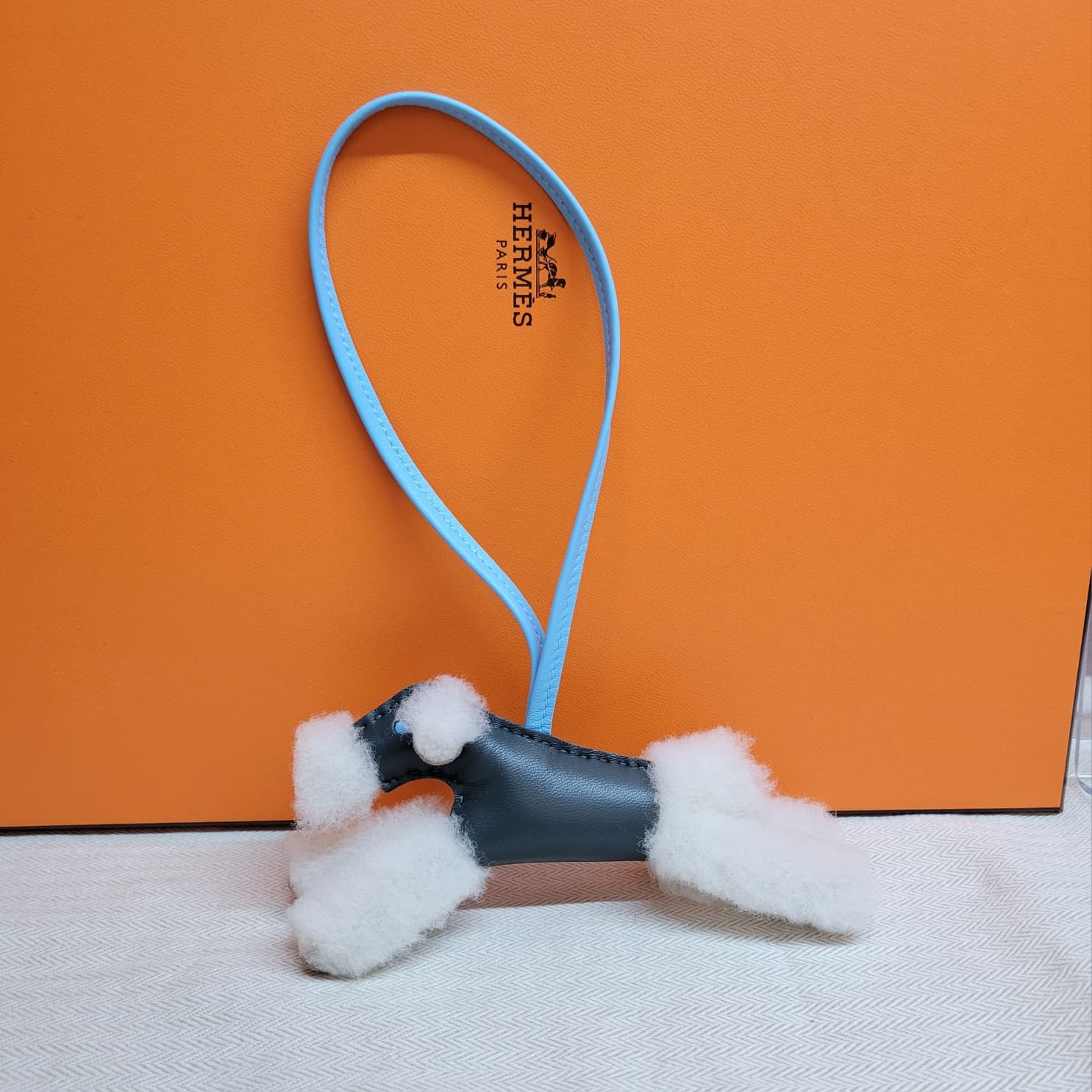 Hermès Budy charm Ecru/ Vert Mangrove/ Celeste