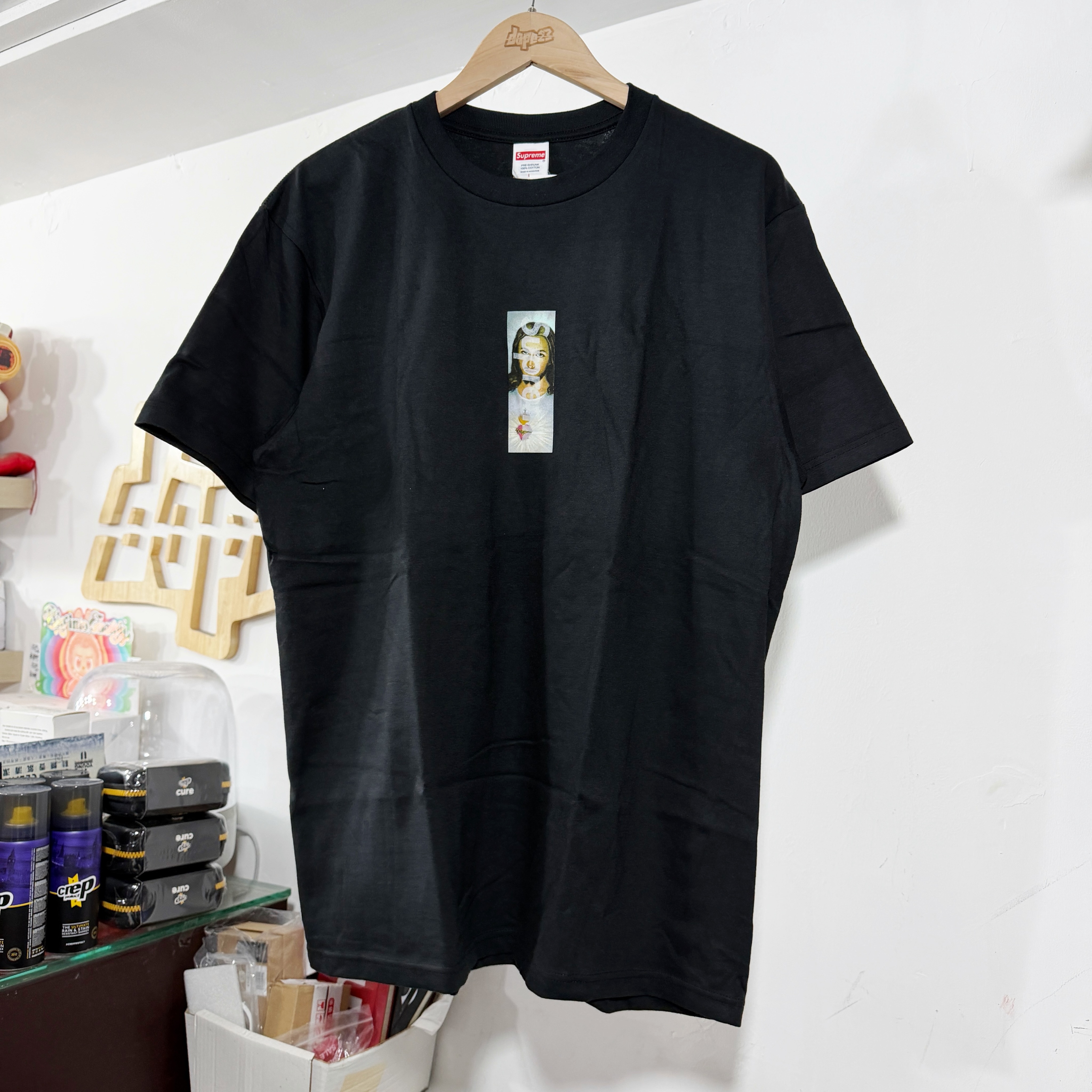 Supreme Prayer Card Box Logo Tee Black