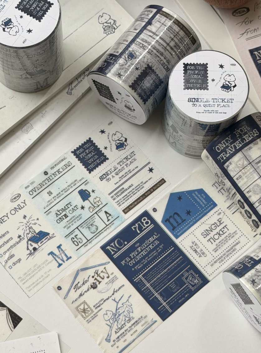 Mewmewbeam | Easy-cut masking tape - Ticket for overthinkers