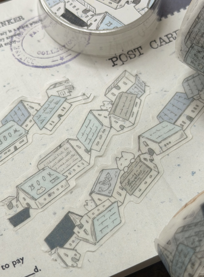 Mewmewbeam |Die-cut masking tape - Journey to the Blue roof